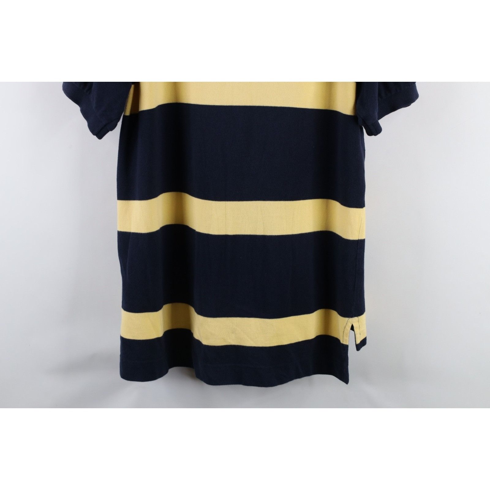 Nautica × Vintage Vintage 90s Nautica Faded Spell Out Striped Polo Shirt Size US M / EU 48-50 / 2 - 9 Thumbnail