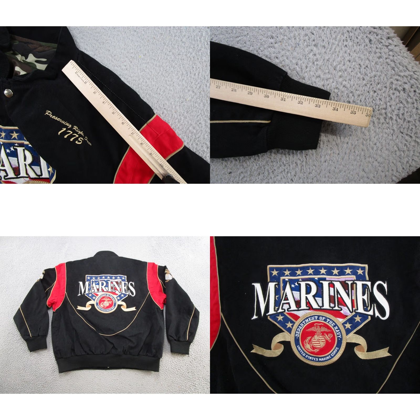 Vintage COAST UNITED STATES MARINES EMBROIDERED REVERSIBLE CAMO JACKET Mens XL Size Embroidered Marine Bomber Jacket Size US XL / EU 56 / 4 - 8 Thumbnail