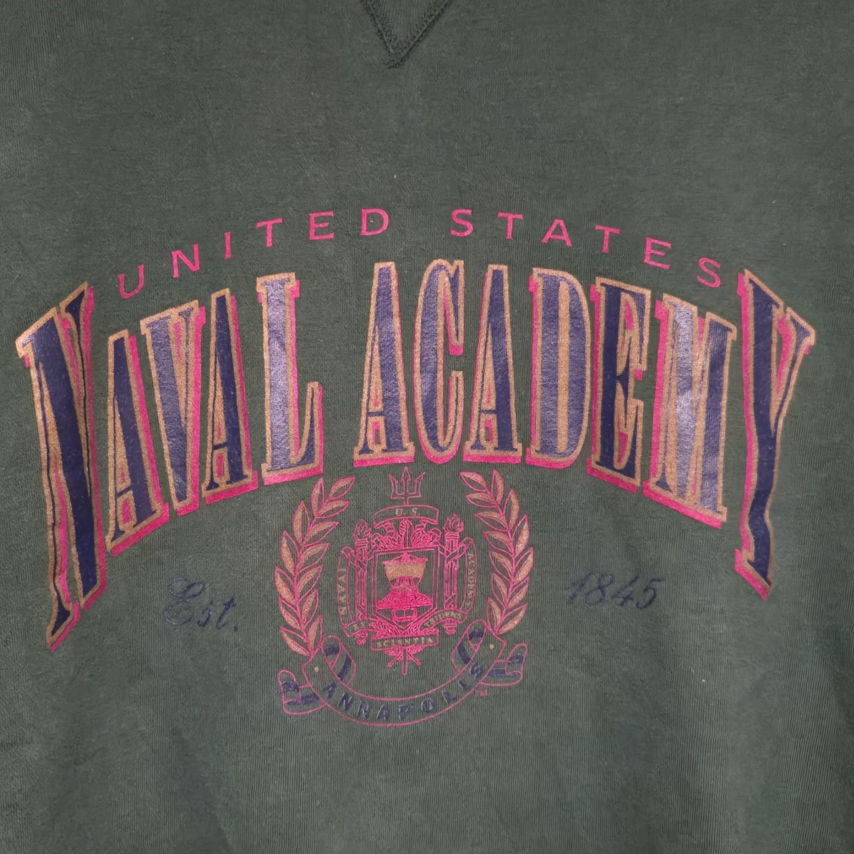 Vintage VINTAGE US Naval Academy Hoodie Sweatshirt Shirt Hoodie Size US M / EU 48-50 / 2 - 4 Thumbnail