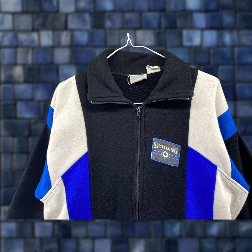 Spalding Spalding VTG Mens Color Block Acrylic Blend Full Zip Sweatshirt Size M Y2K Size US M / EU 48-50 / 2 - 1 Thumbnail