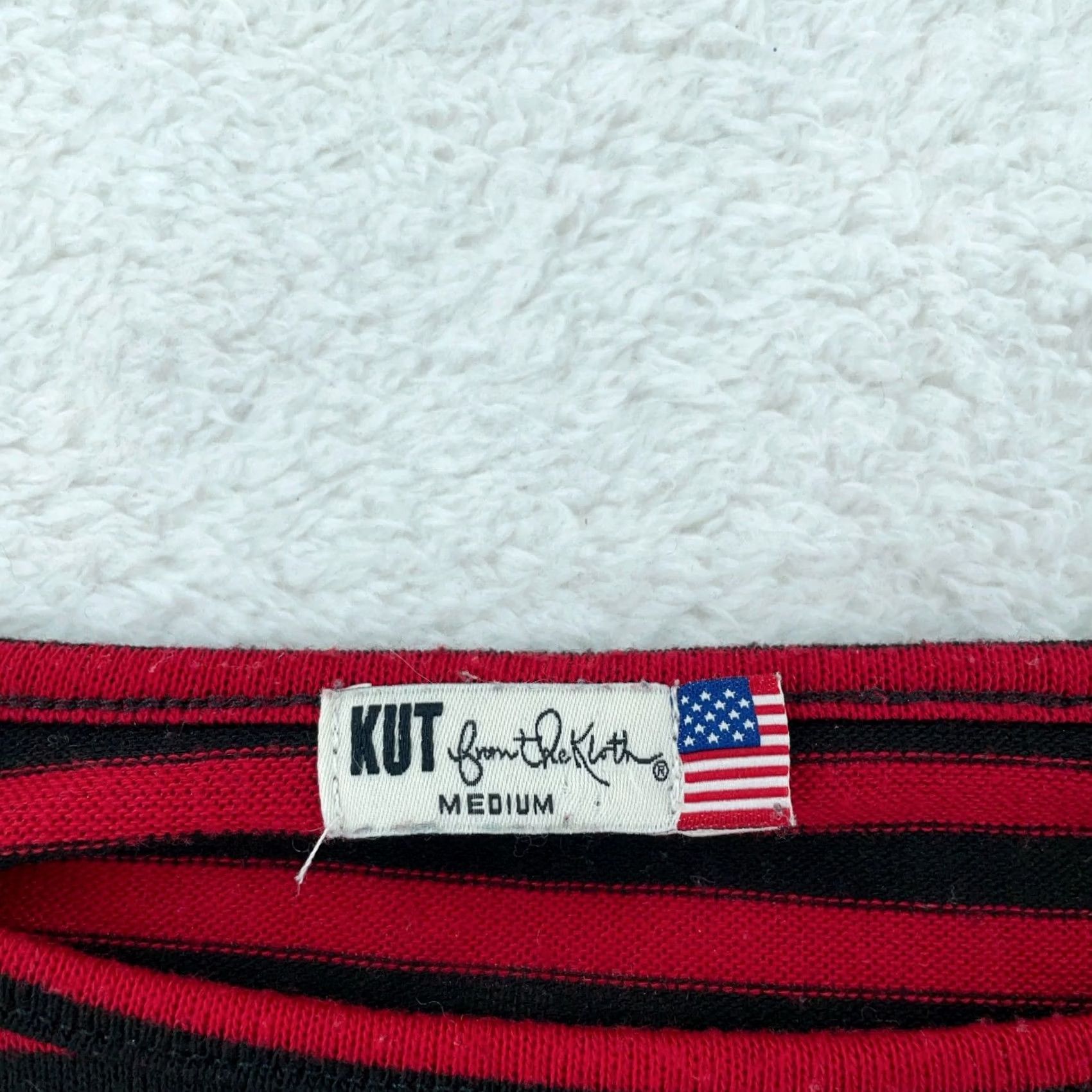 Vintage VINTAGE KUT from the Kloth Shirt Top Women 2XL Red Black Stripe Long Sleeve USA Shirt Size XXL / US 16-18 / IT 52-54 - 3 Thumbnail
