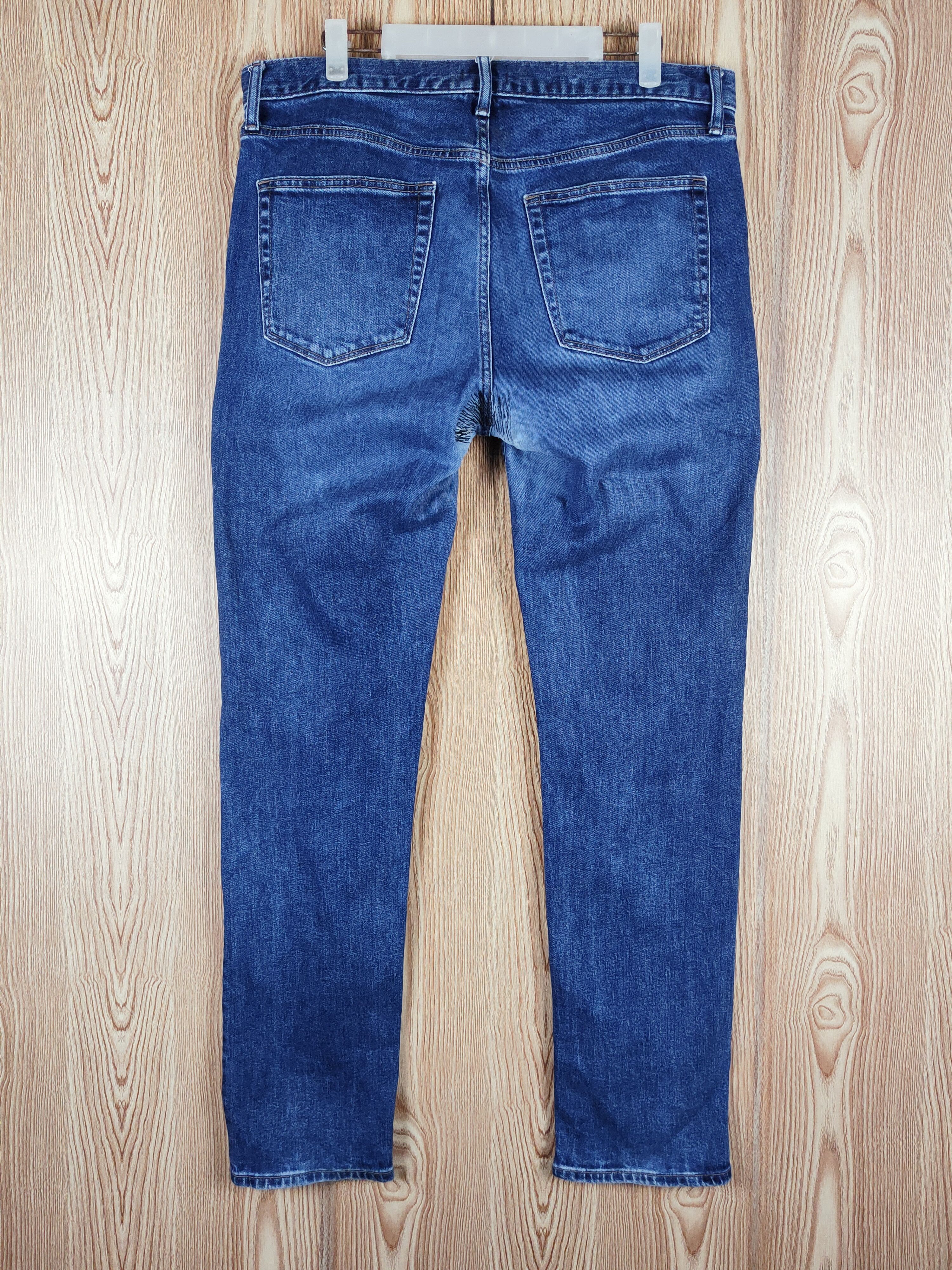 Japanese Brand Uniqlo Blue Distressed Ripped Jeans #S2724 Size US 35 - 7 Thumbnail