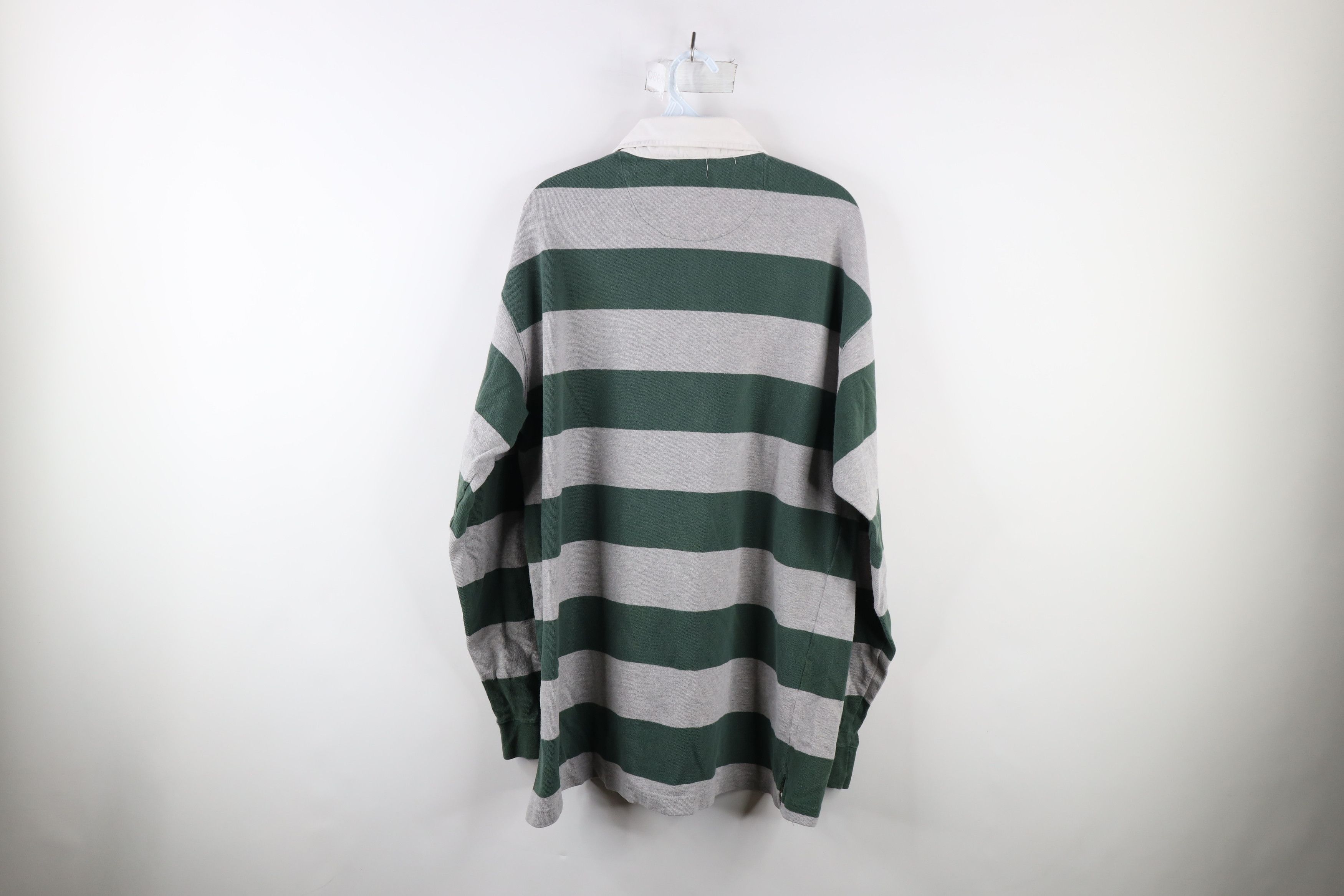 Vintage Vintage 90s Streetwear Striped Long Sleeve Rugby Polo Shirt Size US XL / EU 56 / 4 - 6 Thumbnail
