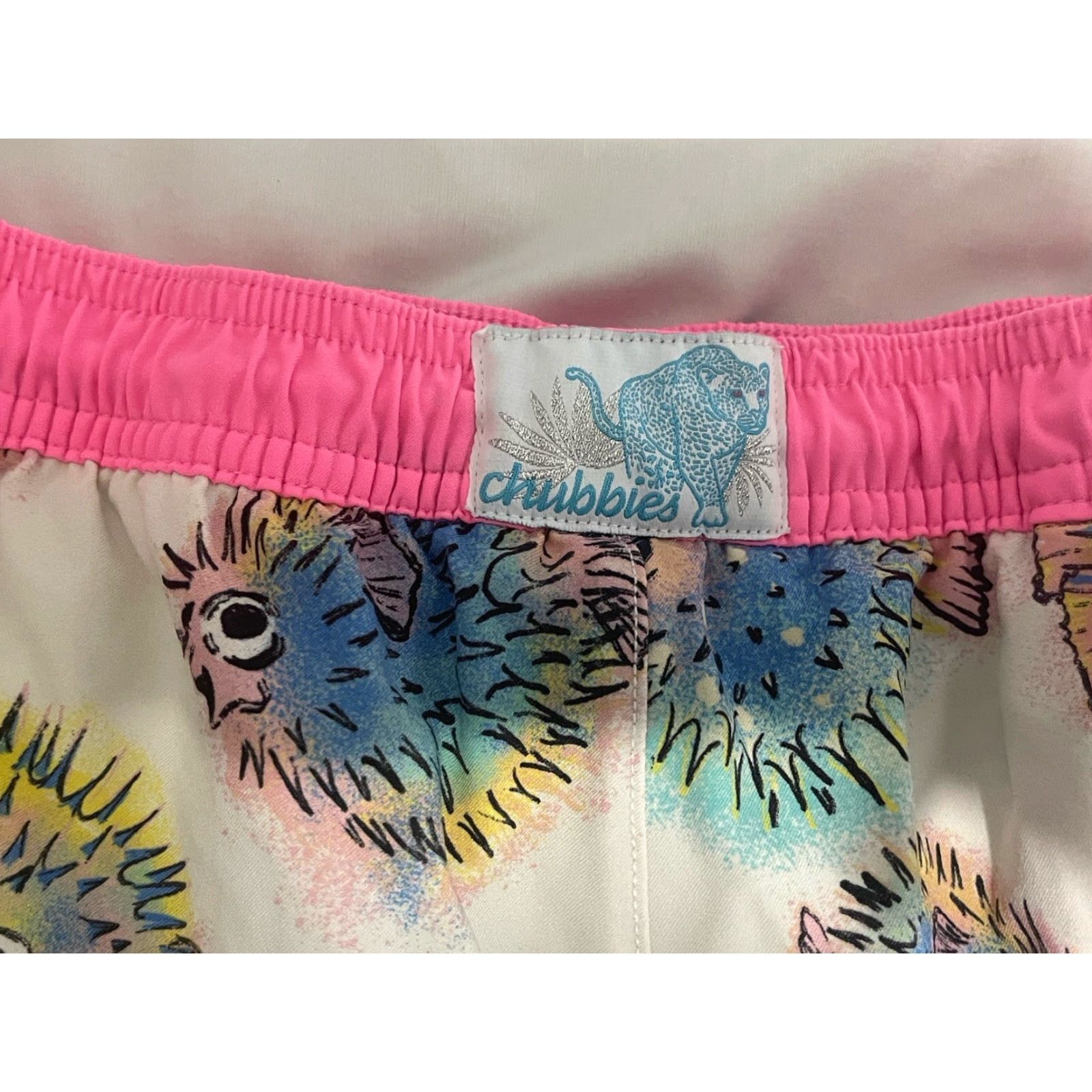 Chubbies Chubbies Puffer Fish Swim Trunks 5.5” XXL Men Trunks Multicolor Neon Puffer Fish Swim Trunks Size US 39 - 7 Thumbnail
