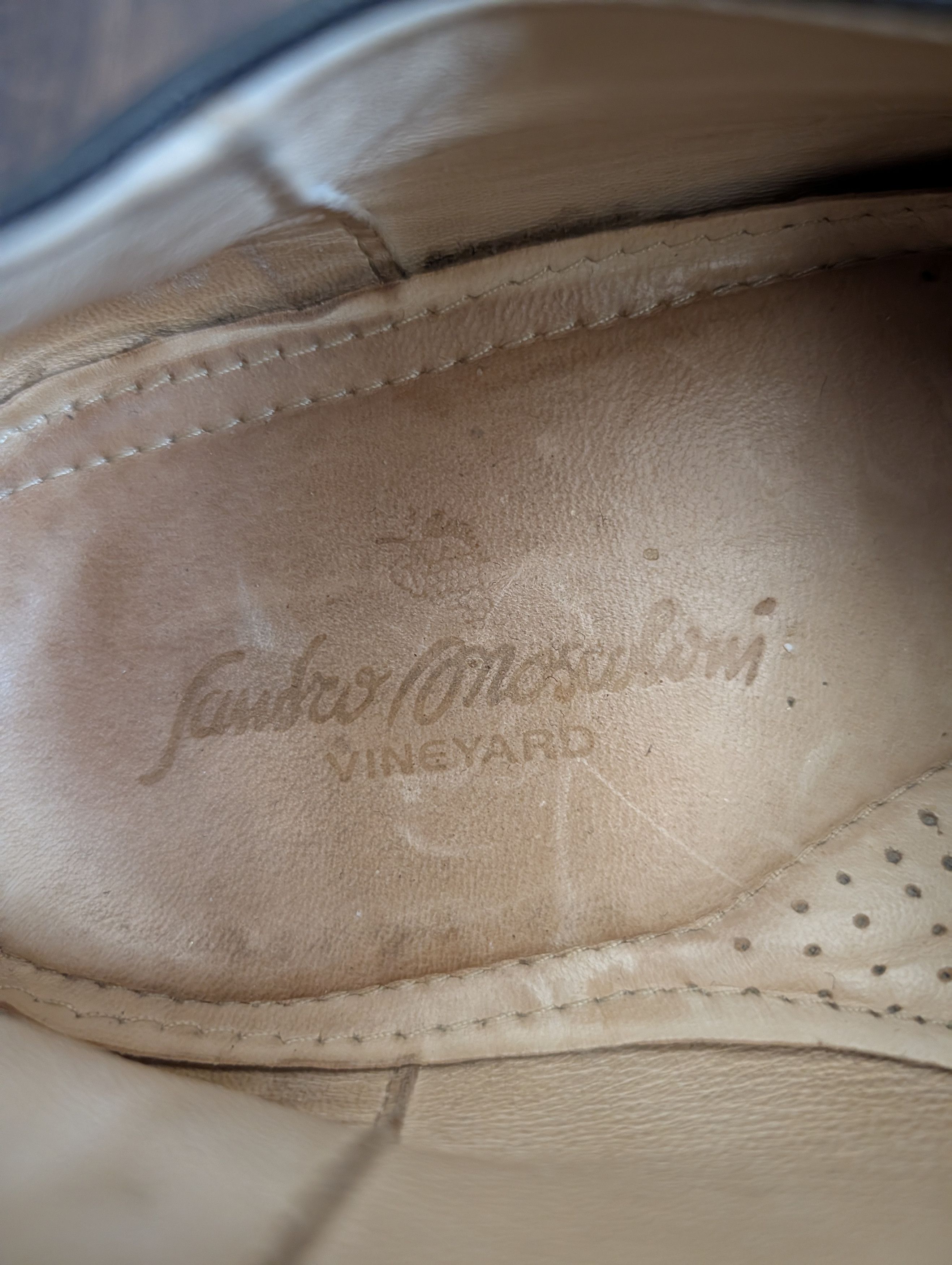 Sandro Moscoloni VTG black pebbles leather chunky Norwegian toe derby shoes Size US 11.5 / EU 44-45 - 8 Thumbnail