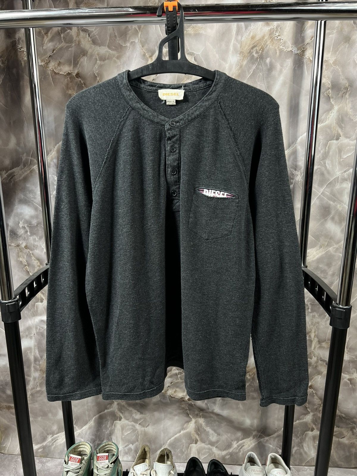 Diesel Vintage Diesel "Love and Workwear" Y2k Sweater Size US M / EU 48-50 / 2 - 3 Thumbnail