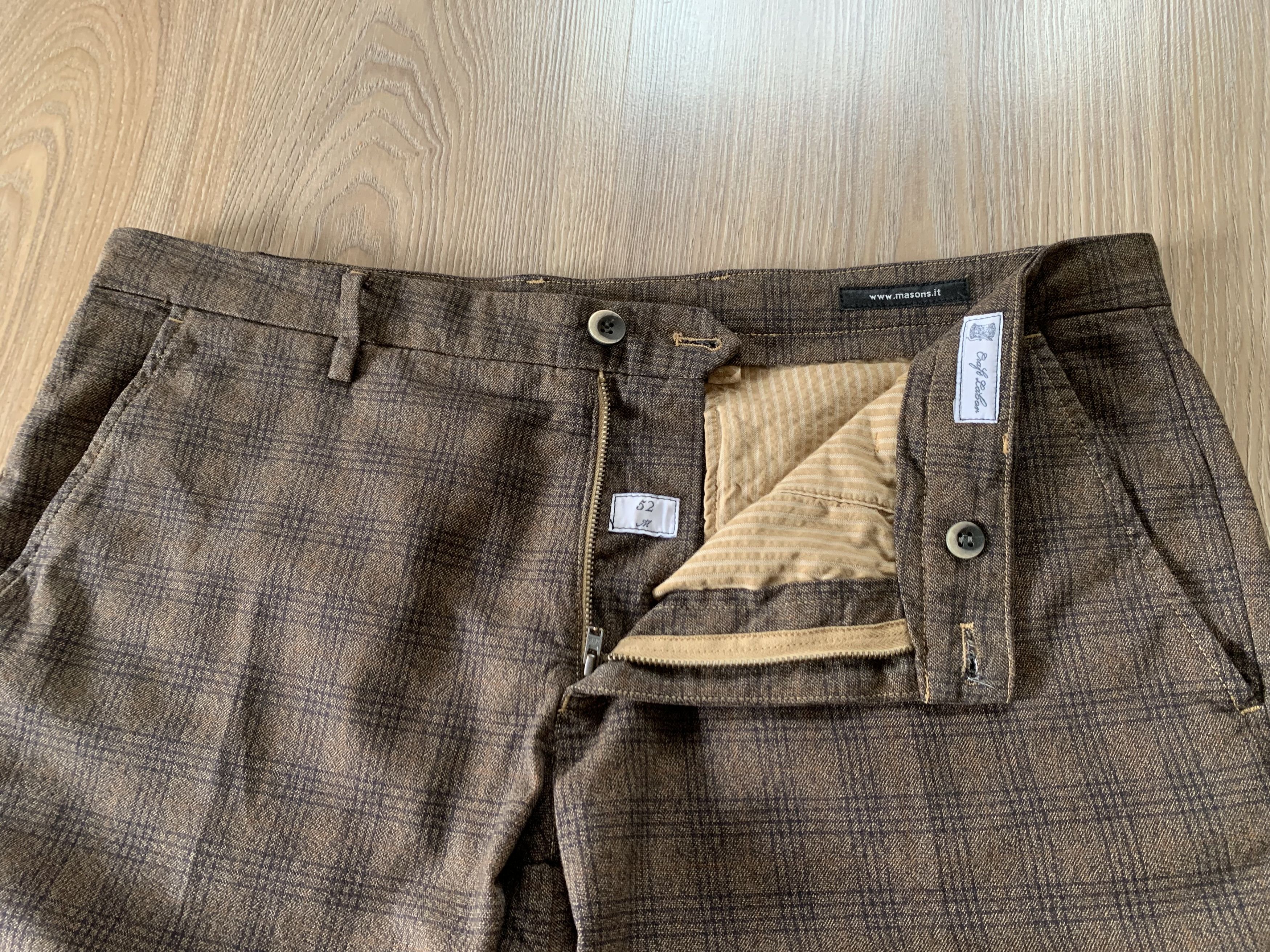 Mason's Masons Milano Style Cotton Plaid Pants Size US 36 / EU 52 - 4 Thumbnail