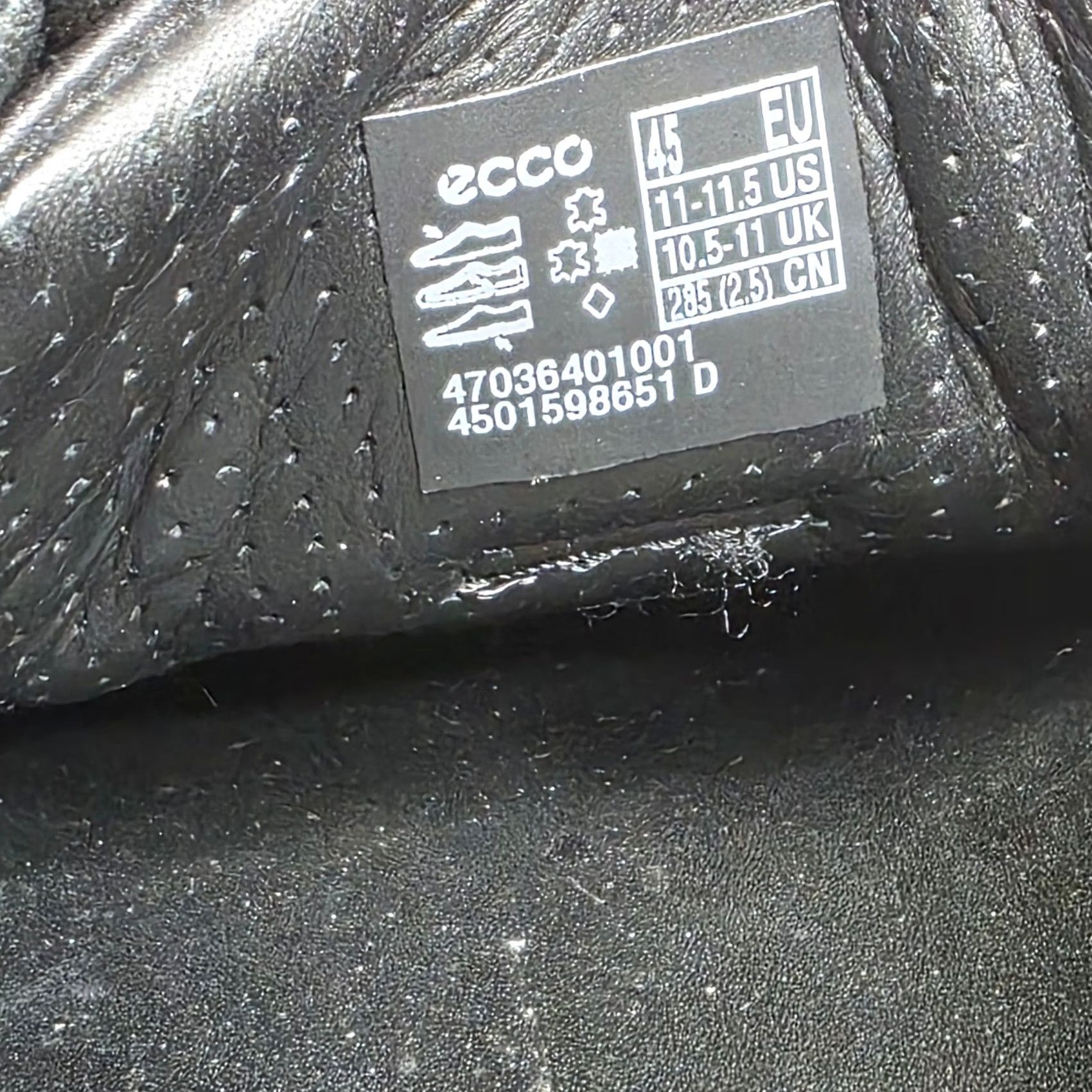 Ecco ECCO Soft 7 Mens Black Leather Low Top Sneakers Size 45 EU 11-11.5 US Size US L / EU 52-54 / 3 - 7 Thumbnail