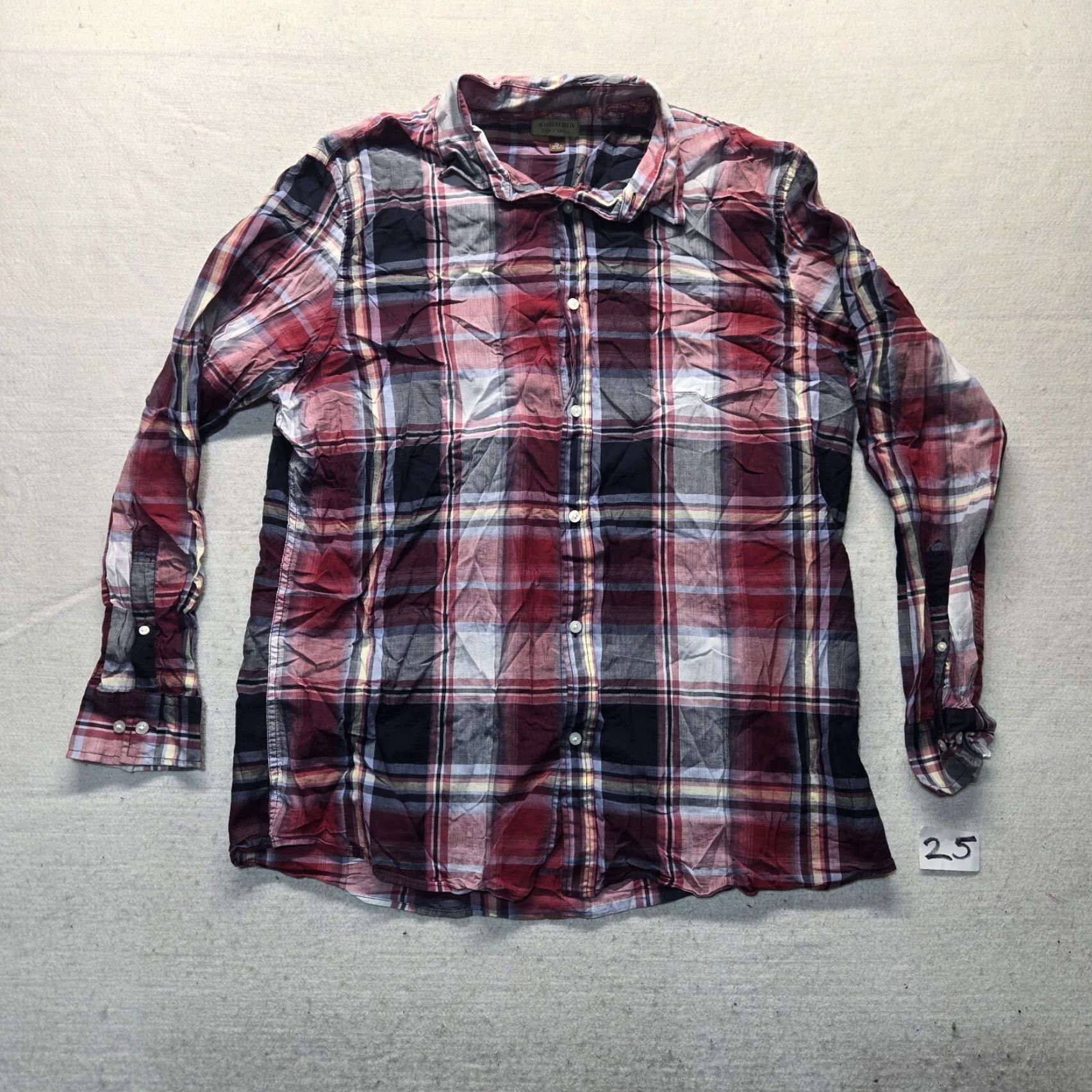 Vintage VINTAGE Sonoma Red Plaid Short Sleeve Button-Up Shirt Adult Men XL Cotton 90s Classic Mens Size US XL / EU 56 / 4 - 2 Thumbnail