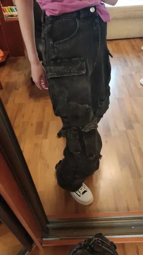 Designer Minimalistic denim pants with multiple pockets. Size US 30 / EU 46 - 4 Thumbnail