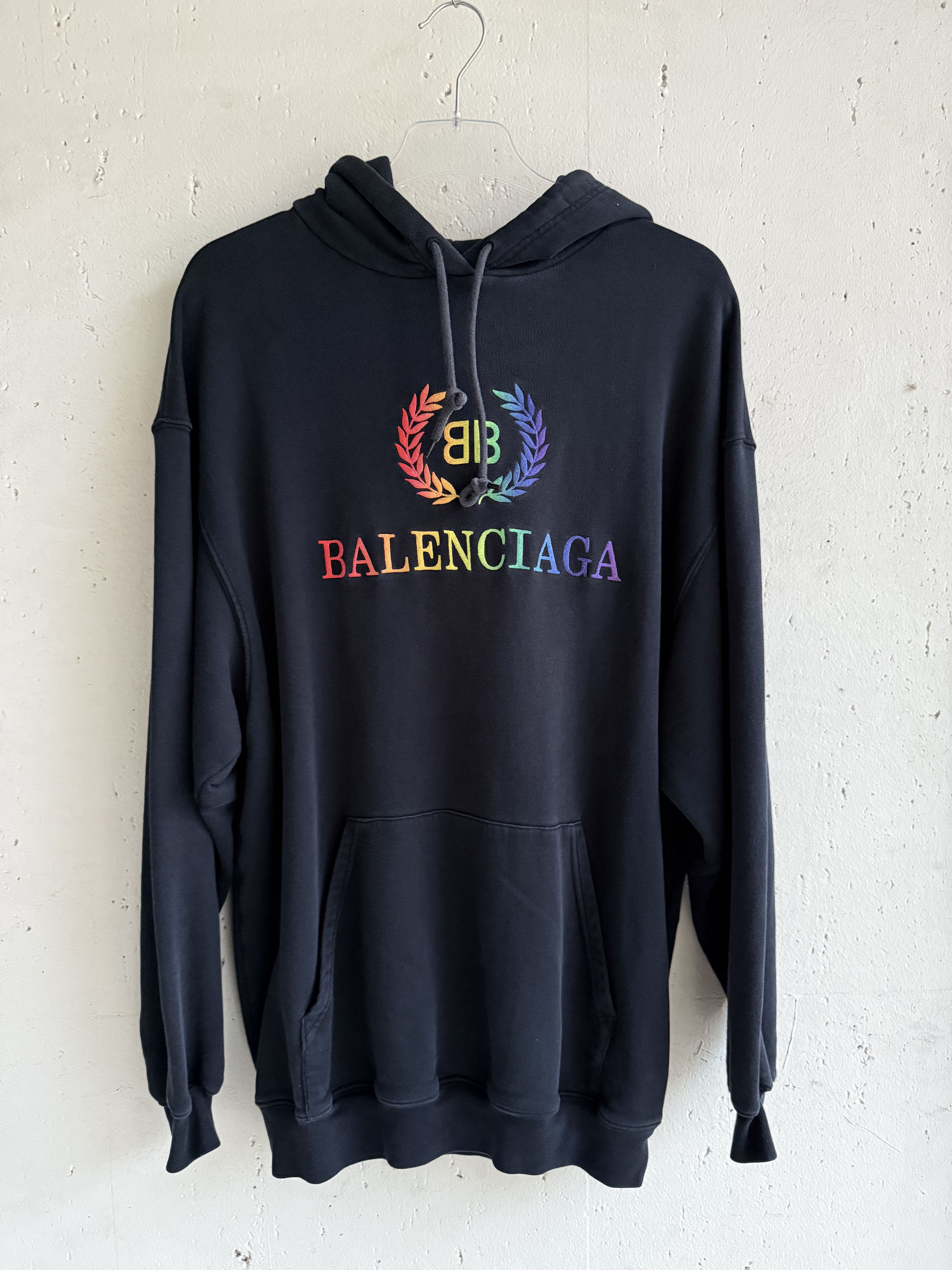 Balenciaga Rainbow Logo Hoodie Size US XS / EU 42 / 0 - 1 Thumbnail