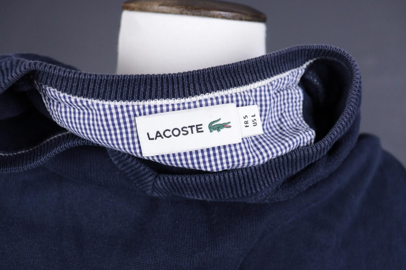 Lacoste Lacoste Blue Cotton Knit Long Sleeve Sweater Size 5 / L Size US L / EU 52-54 / 3 - 8 Thumbnail