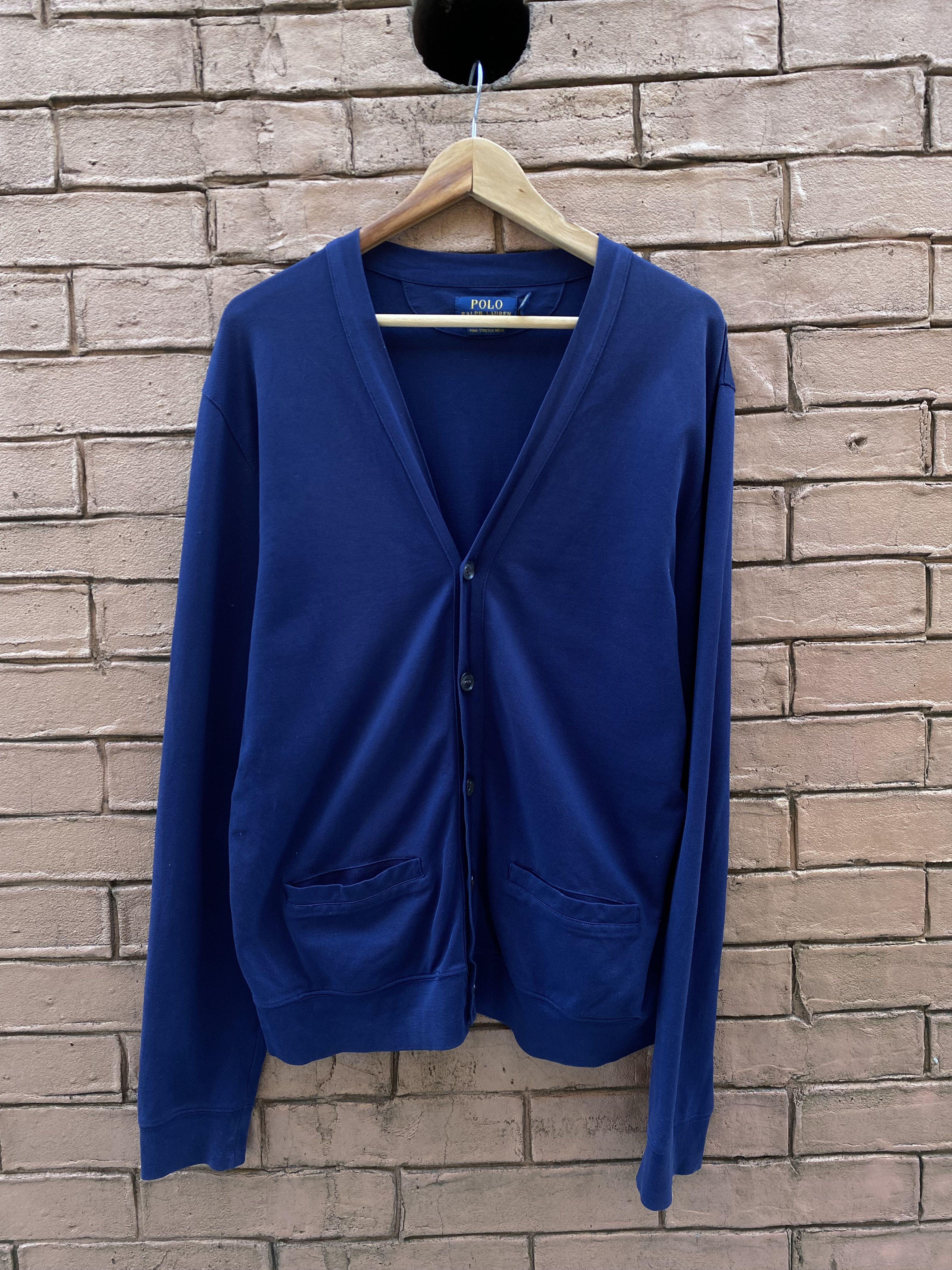 Polo Ralph Lauren Polo Ralph Lauren Cardigan Navy MeshV-Neck Size M Size US M / EU 48-50 / 2 - 5 Thumbnail
