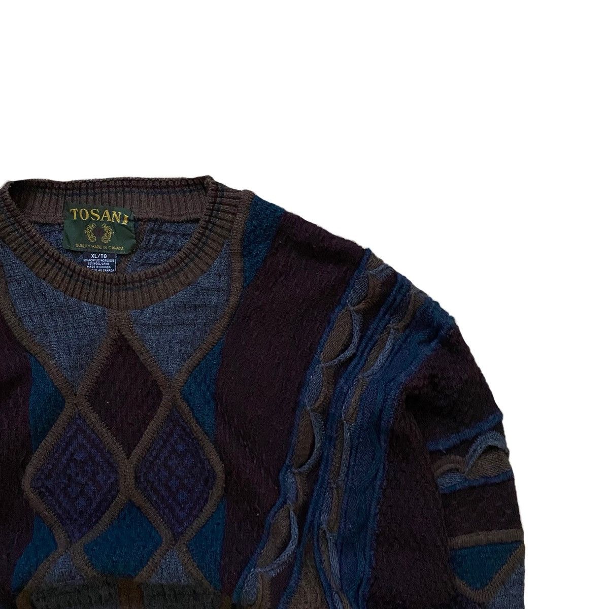 Other Vintage Coogi Style Tosani Knit Sweater Size US XL / EU 56 / 4 - 2 Thumbnail