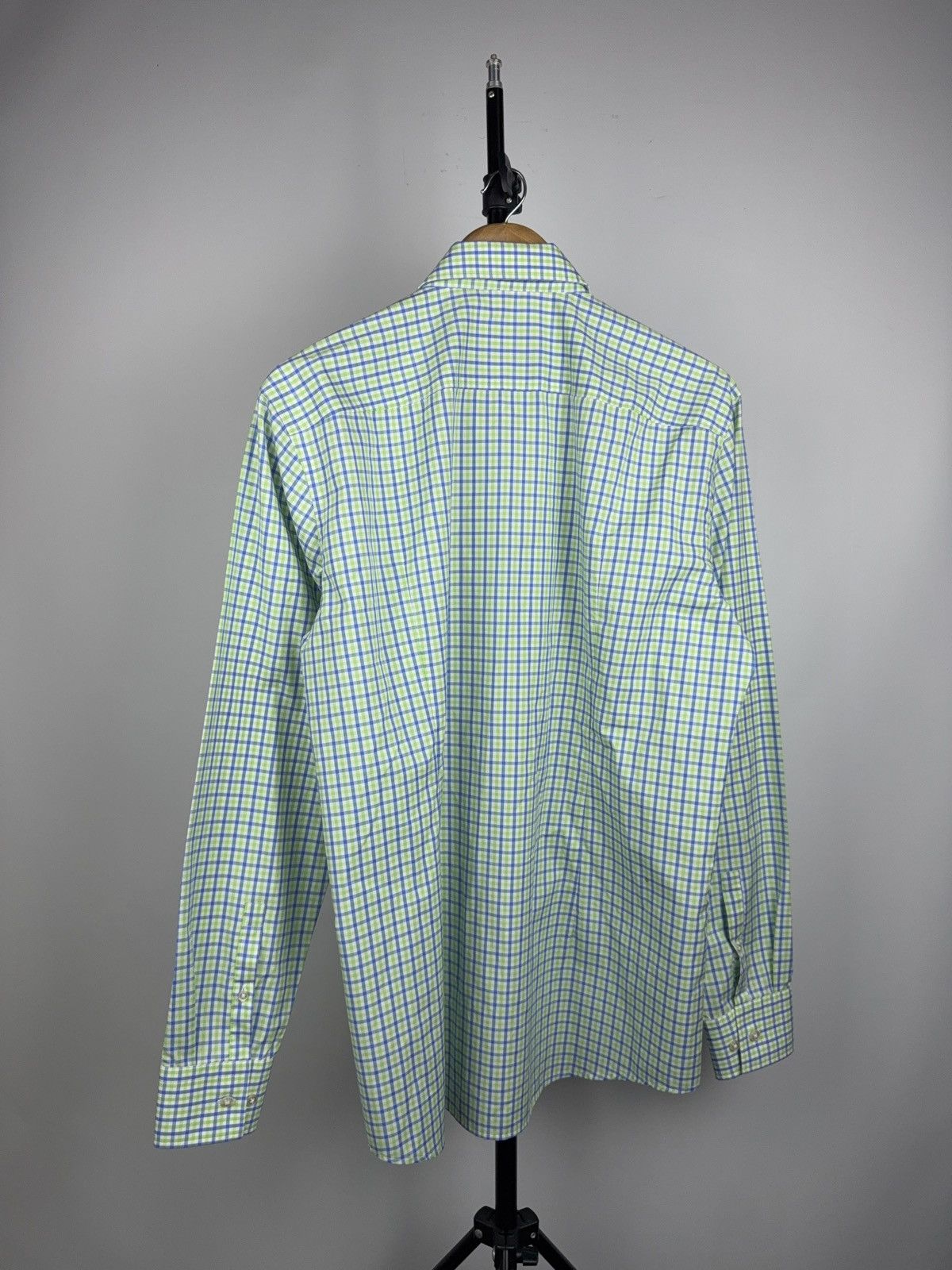 Hugo Boss Luxury 00s Hugo Boss Slim Fit Check Shirt Green Blue Mens L Size US L / EU 52-54 / 3 - 9 Thumbnail
