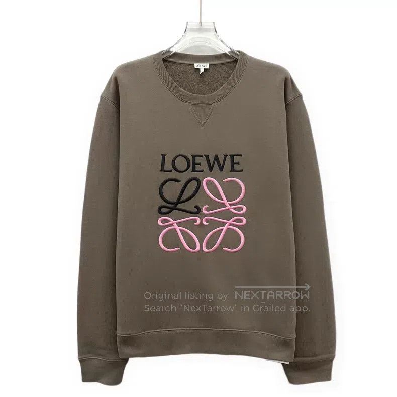 Loewe Loewe Caramel Logo Embroidered Cotton Crew Neck Long Sleev Size M / US 6-8 / IT 42-44 - 1 Thumbnail
