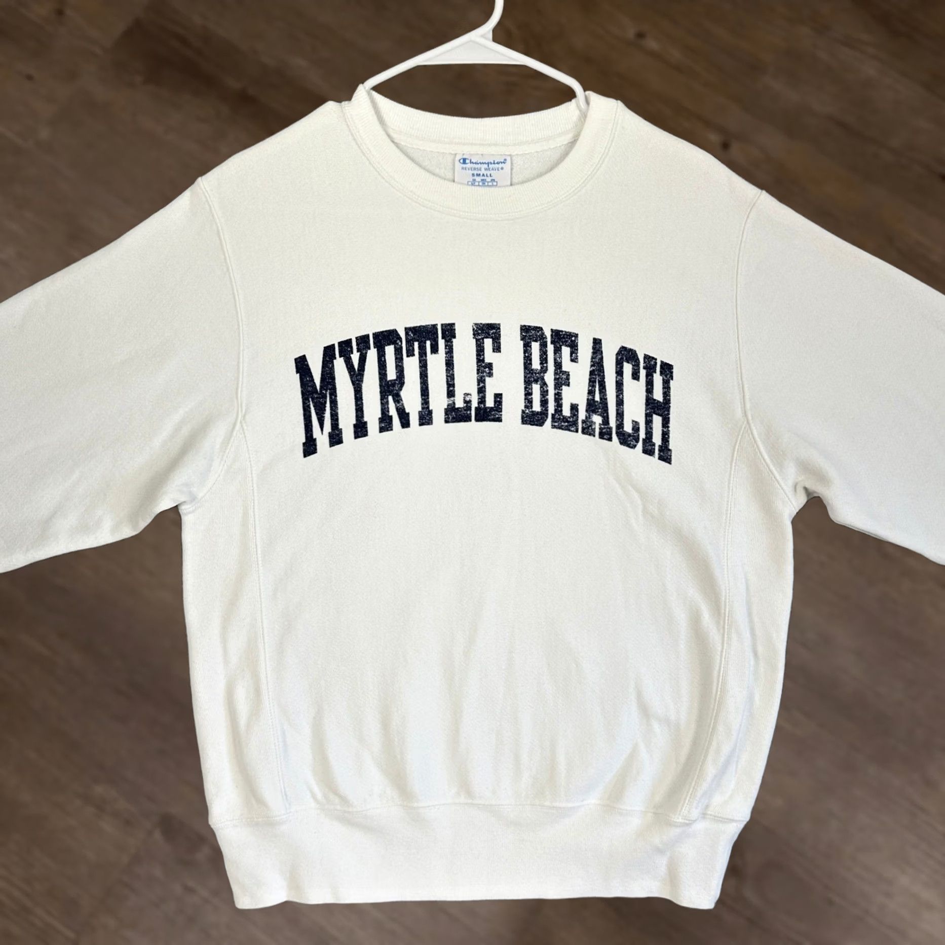 Champion Champion Reverse Weave Sweatshirt Crew Neck Men Small White Graphic Myrtle Beach Size US S / EU 44-46 / 1 - 1 Thumbnail