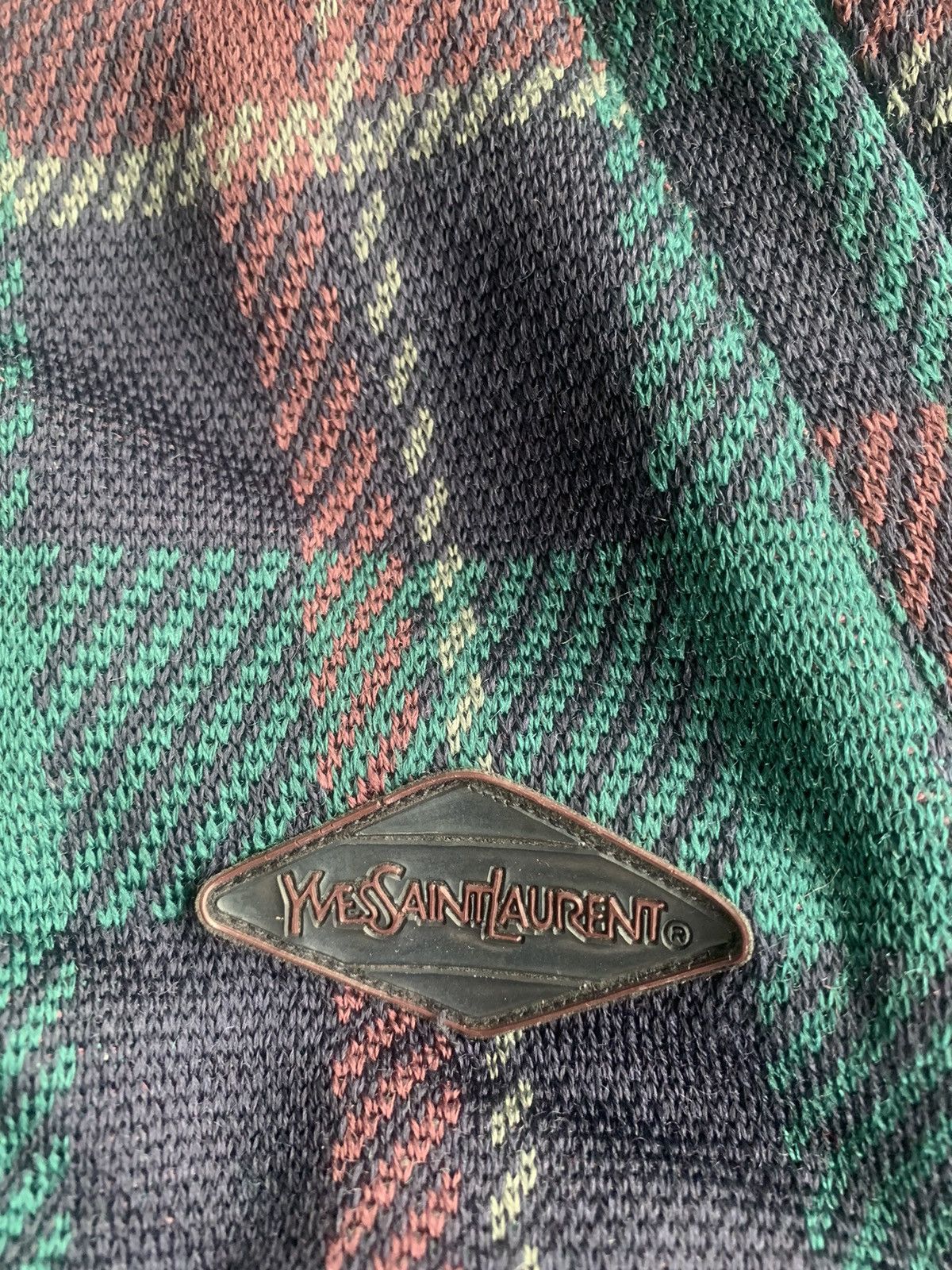 Vintage × Yves Saint Laurent Vintage Yves Saint Laurent Wool Tartan Plaid Jacket Size US L / EU 52-54 / 3 - 5 Thumbnail