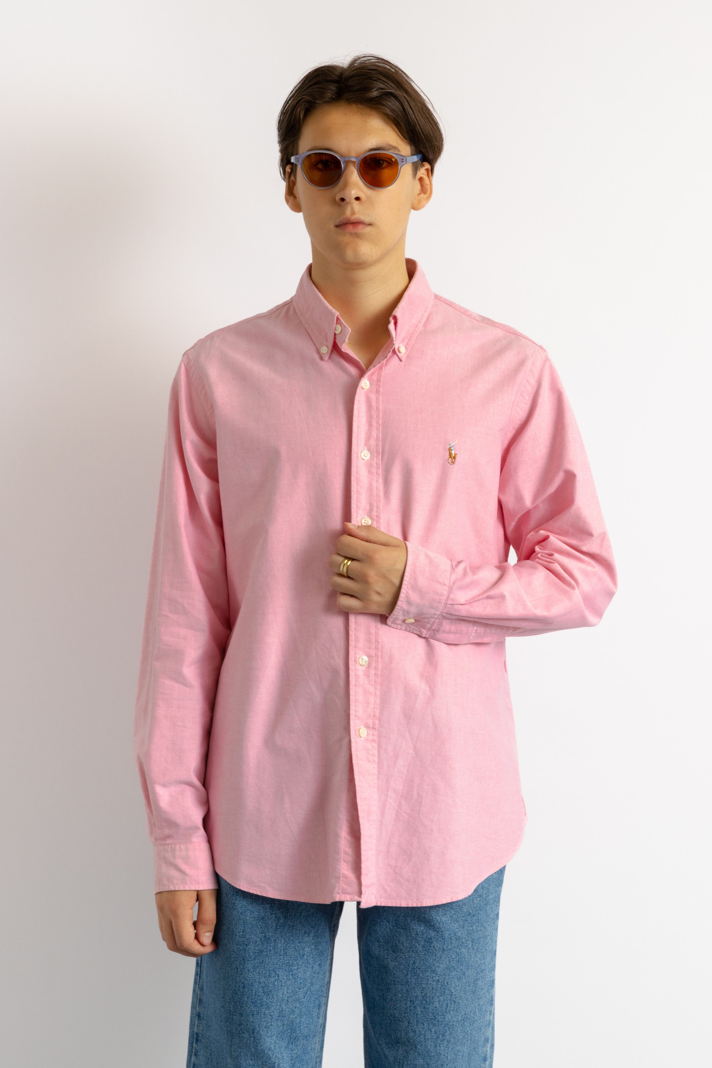 Ralph Lauren Man Ralph Lauren Blue Label Pink Regular Shirt 8738 Size US M / EU 48-50 / 2 - 2 Thumbnail