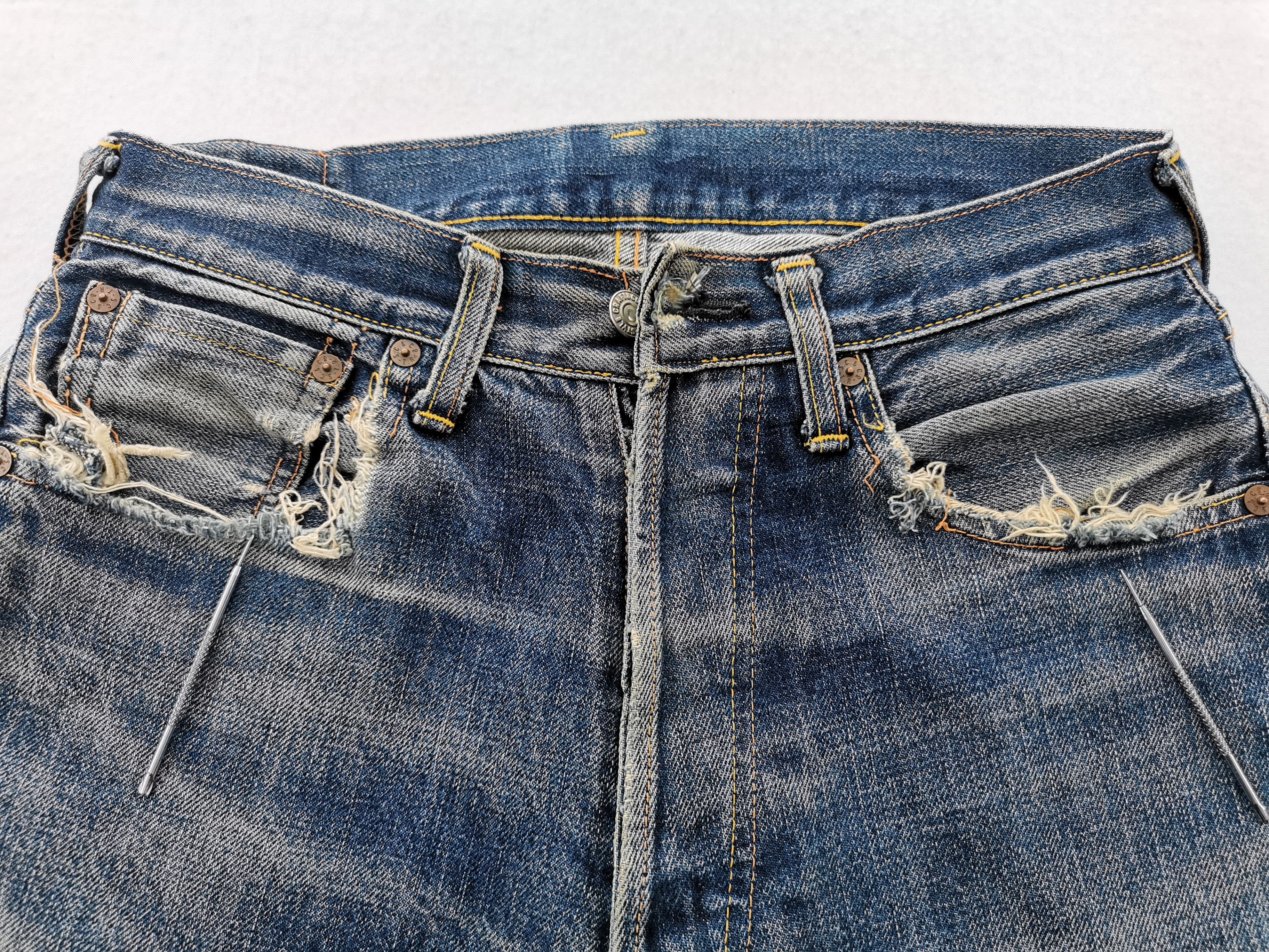Vintage Distressed Vintage 90's Evis No. 3501XX Selvedge Denim Size US 28 / EU 44 - 8 Thumbnail