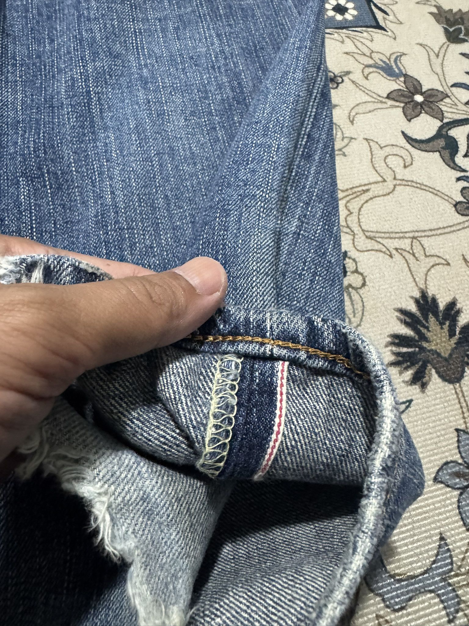 Edwin × Japanese Brand Vintage Edwin 505 Zipper Selvadge Redline Jeans Sun Faded Size US 34 / EU 50 - 13 Thumbnail