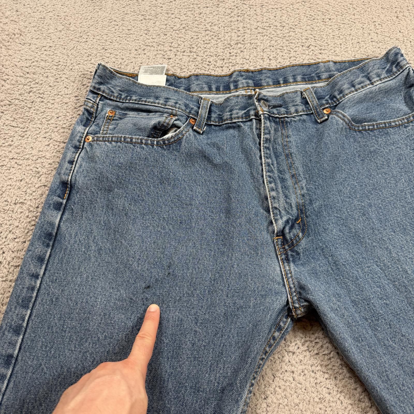 Levi's Levis 505 Jeans Mens 38x34 Blue Straight Leg Medium Wash Size US 38 / EU 54 - 7 Thumbnail