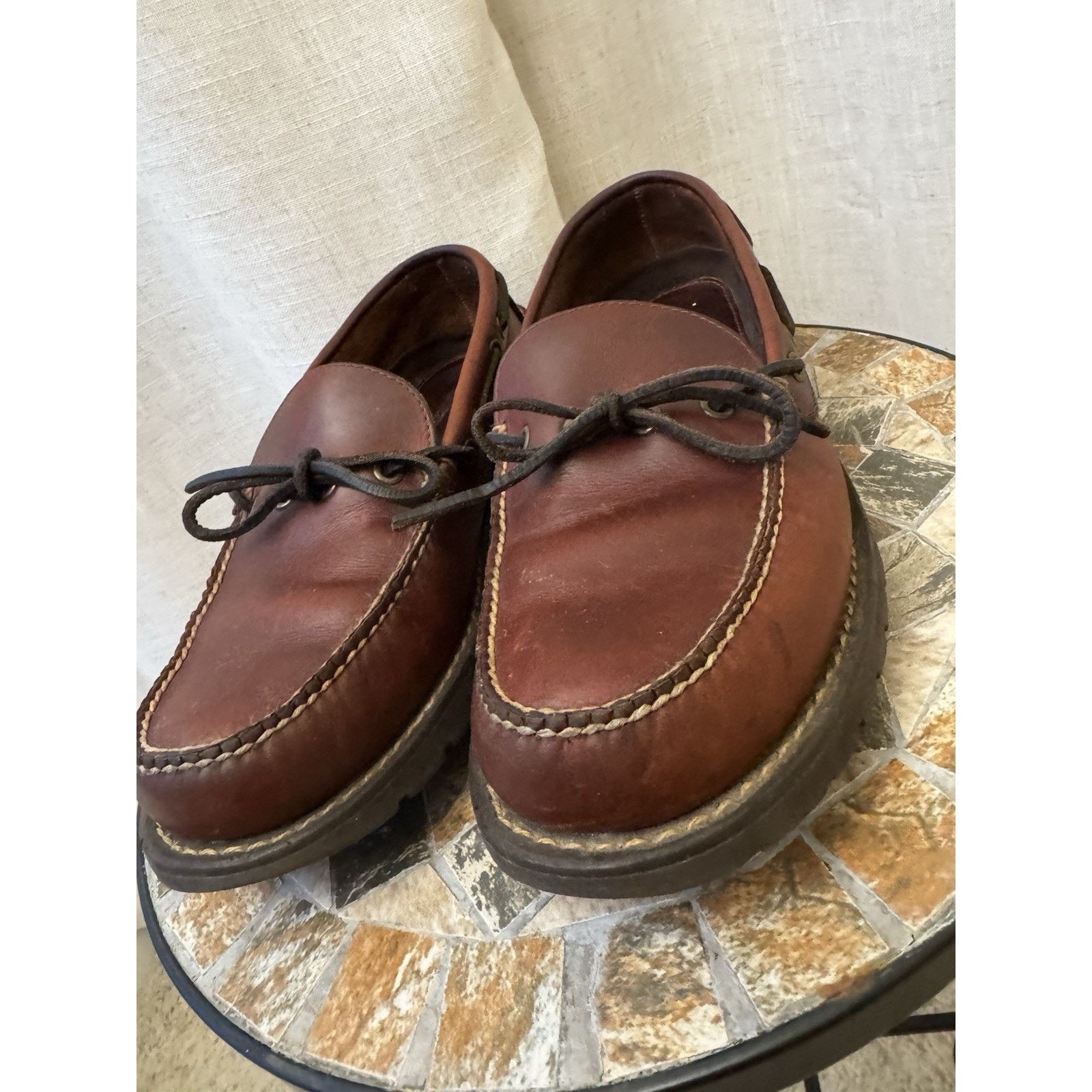 L.L. Bean Restored Vintage L.L. Bean Leather Blucher Moccasins M9.5 Size US 9.5 / EU 42-43 - 3 Thumbnail