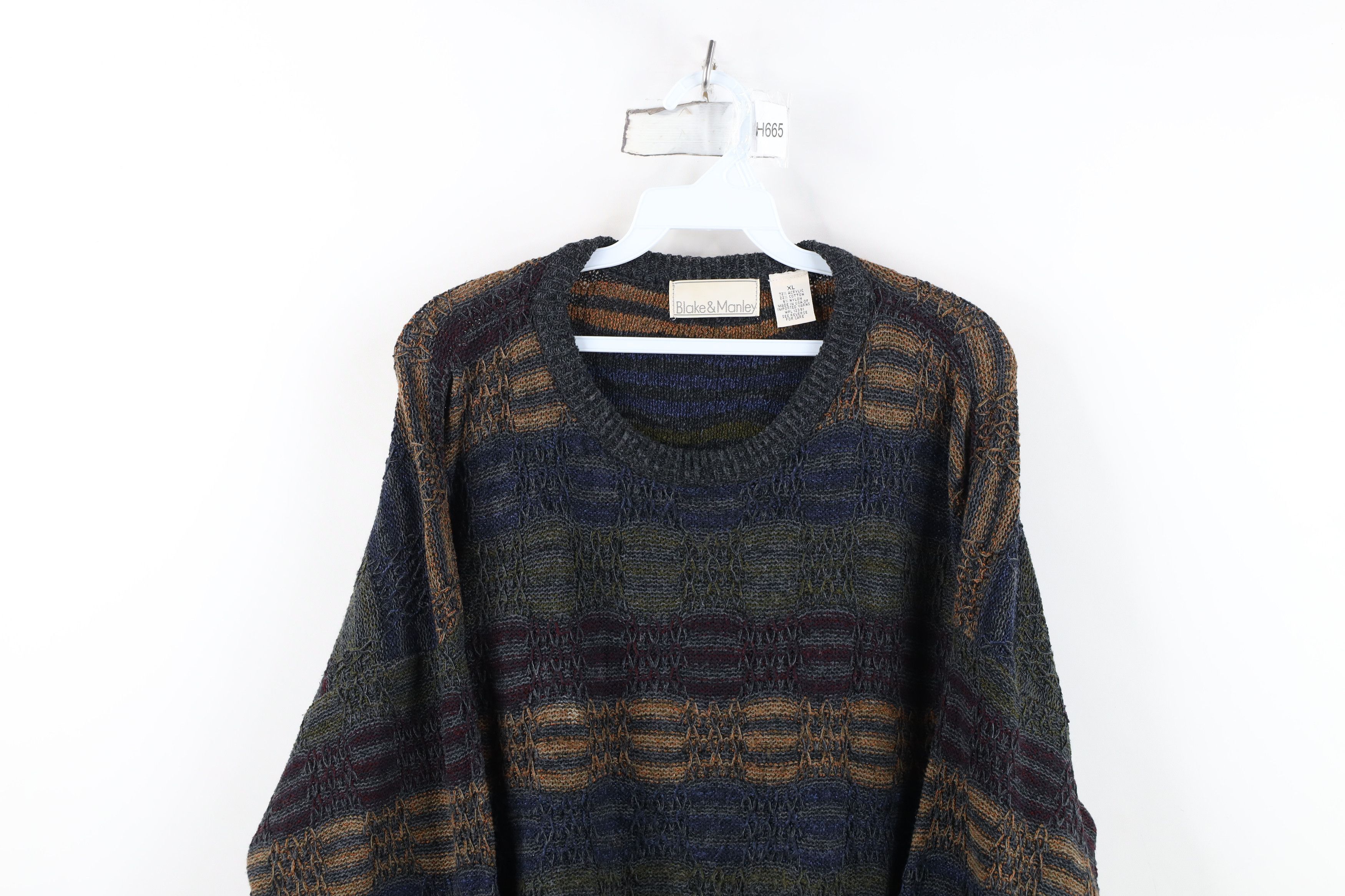 Vintage Vintage 90s Streetwear Cable Knit Crewneck Sweater USA Size US XL / EU 56 / 4 - 2 Thumbnail