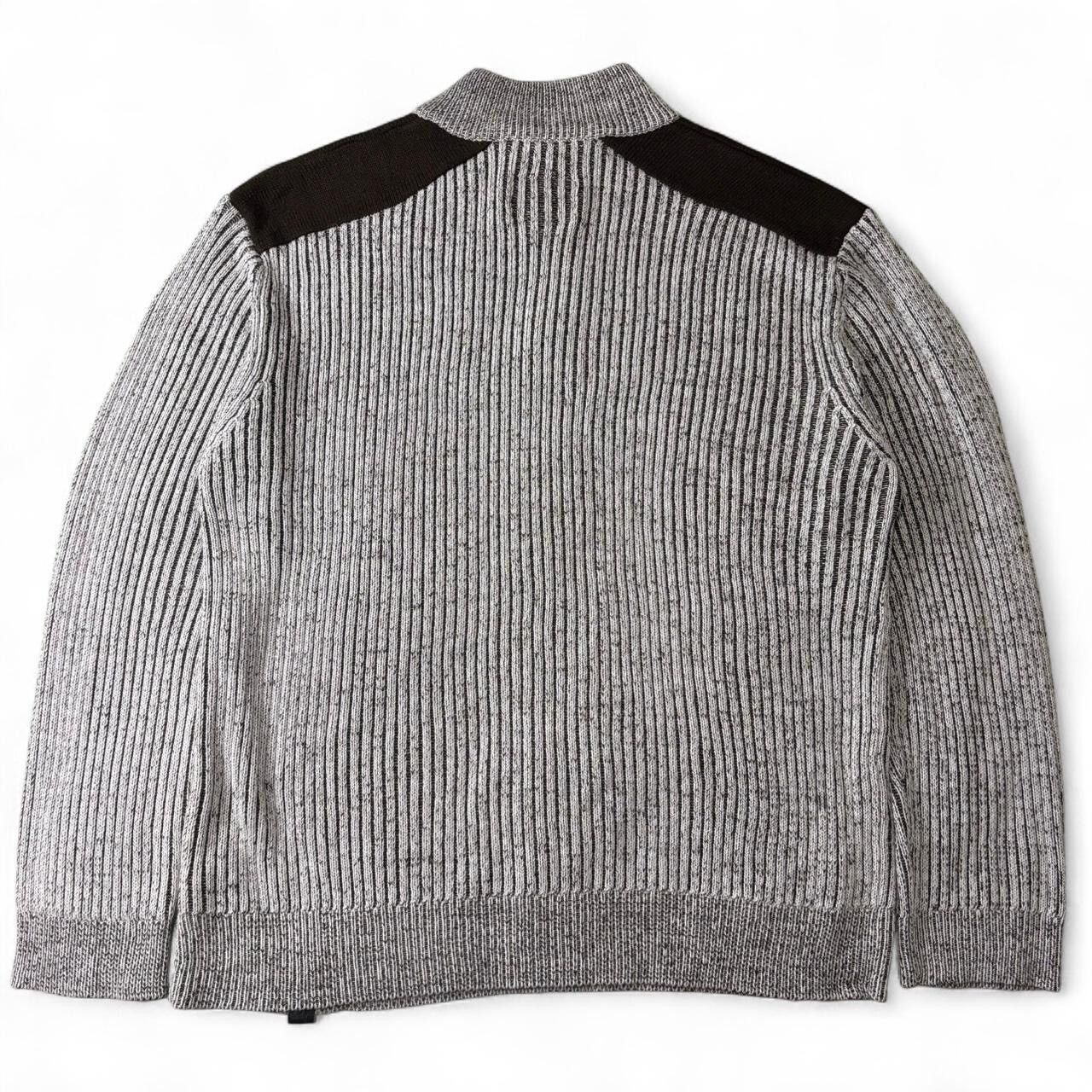 Other Vintage Y2K Patterned Grey & Dark Brown Quarter Zip Sweater Size US XXL / EU 58 / 5 - 8 Thumbnail