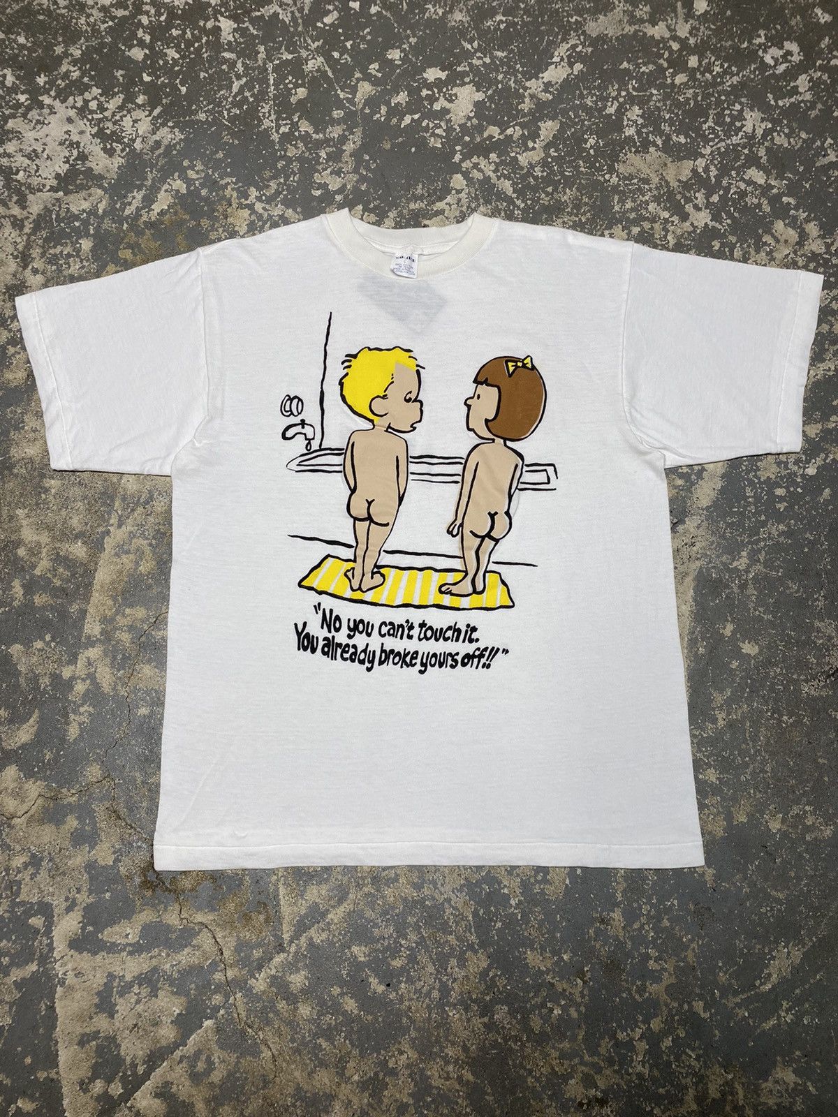 Japanese Brand × Vintage Vintage No You Can’t Touch Broke Yours Off Funny 90s Tshirt Size US L / EU 52-54 / 3 - 1 Thumbnail