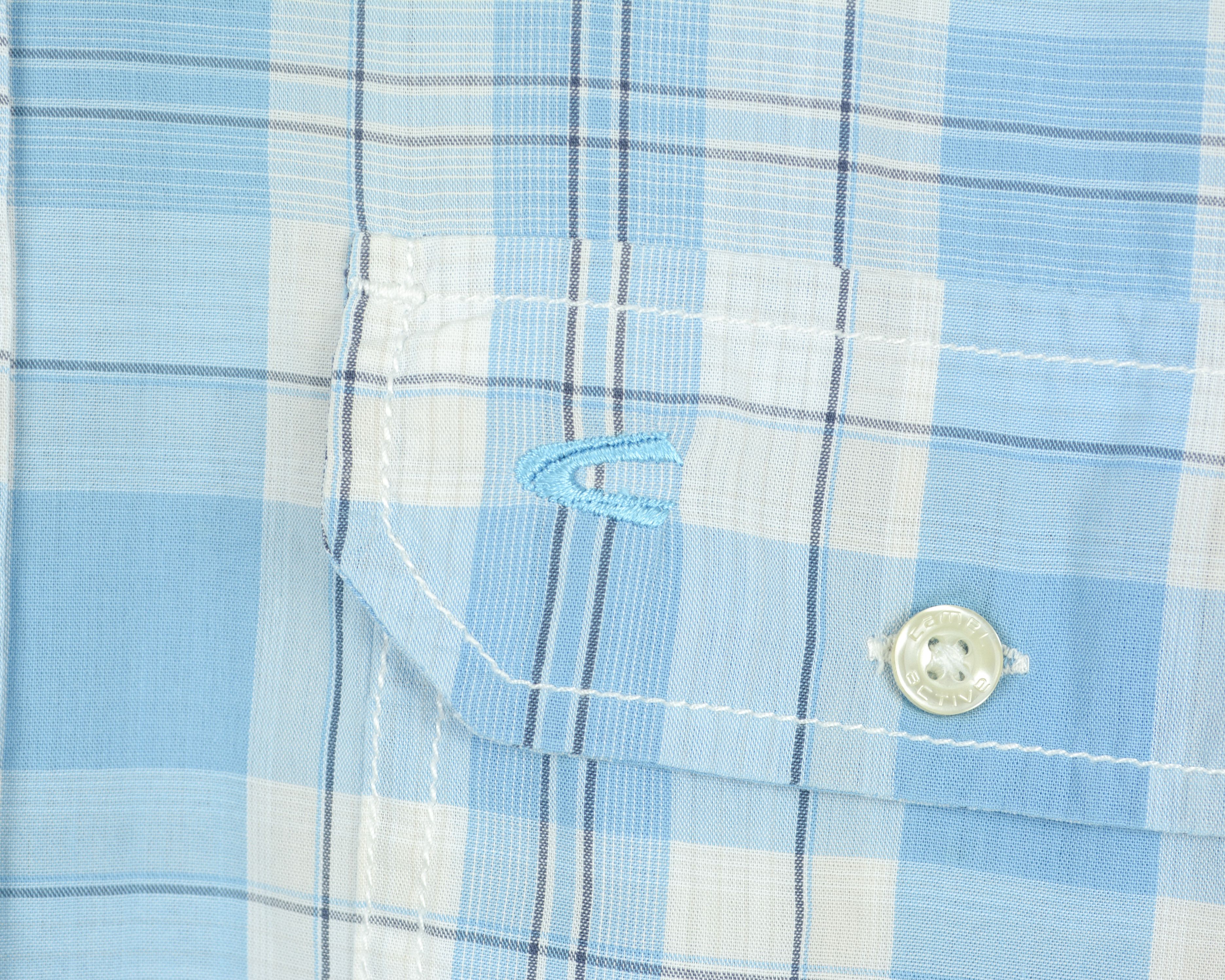 camel active L Short Sleeved Shirt Check Casual Plaid Button Up Summer Size US L / EU 52-54 / 3 - 4 Thumbnail