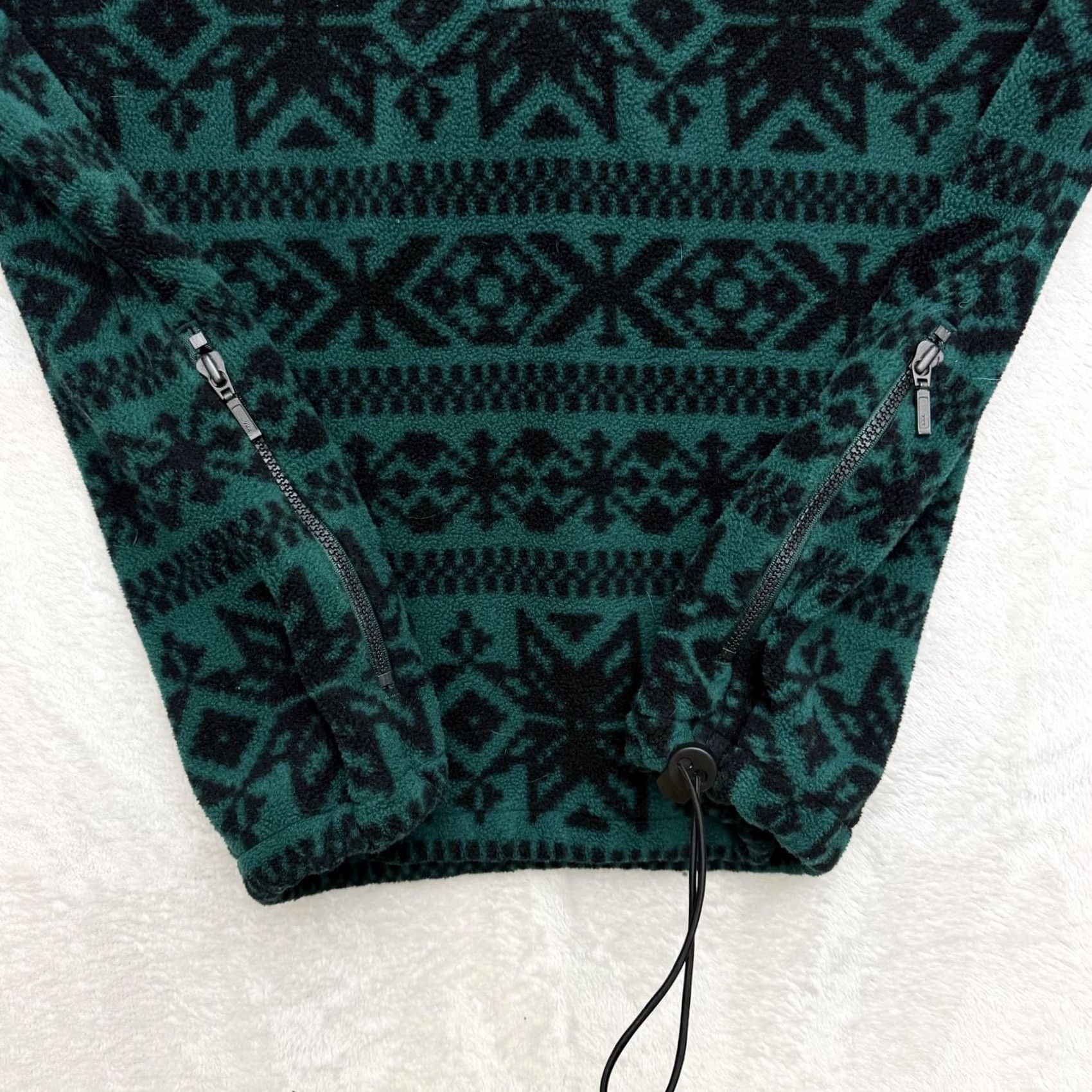 Eddie Bauer VINTAGE Eddie Bauer Sweater Fleece Pullover Mens M Green Fair Isle 1/4 Zip Size US M / EU 48-50 / 2 - 7 Thumbnail