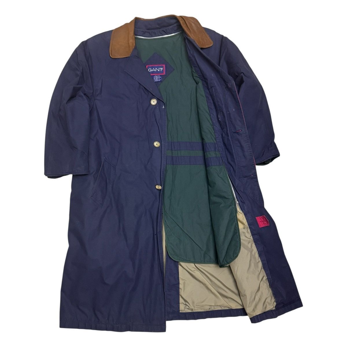 Gant GANT Vintage 90s Trench Winter Lined Retro Business Coat XL Size US XL / EU 56 / 4 - 1 Thumbnail