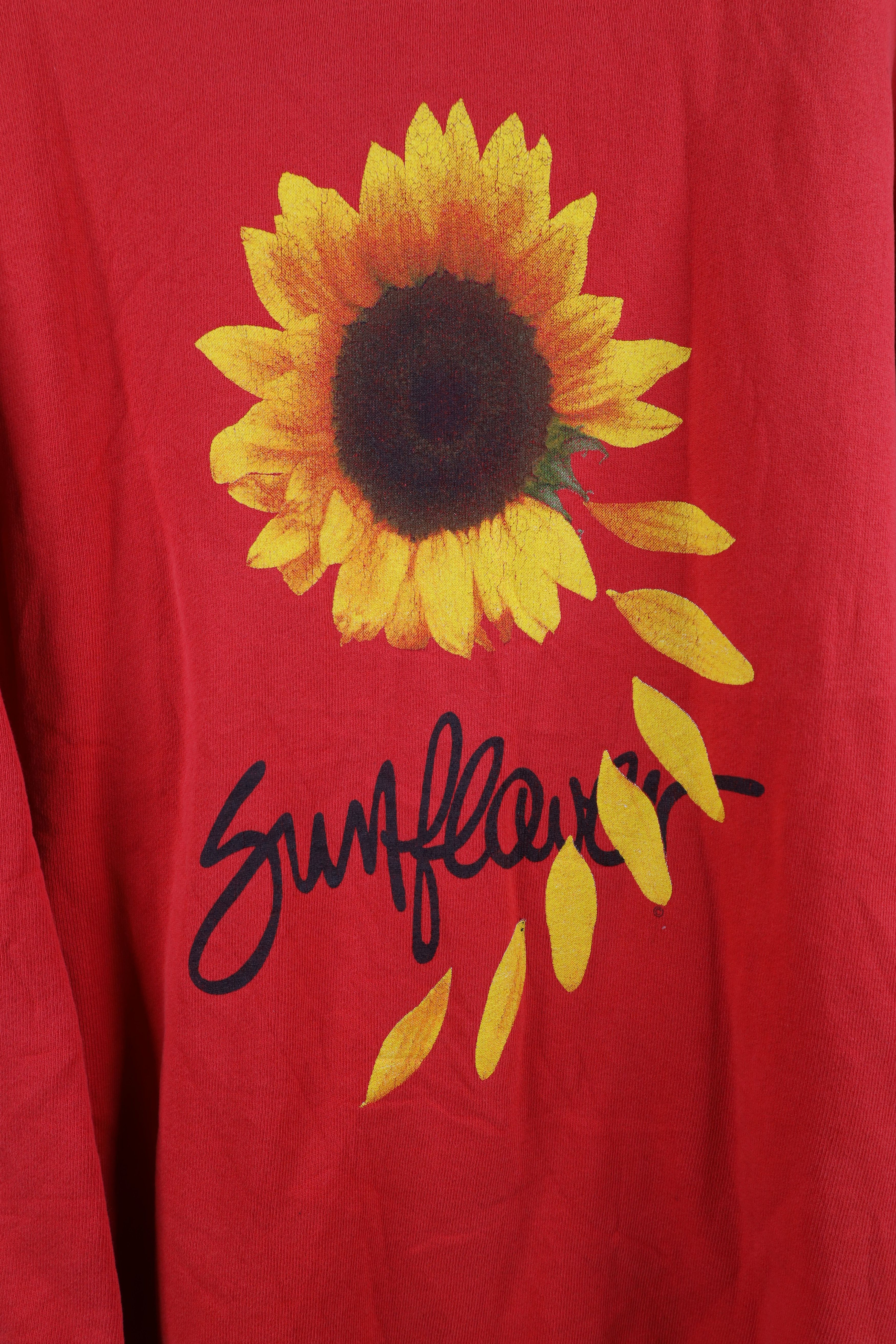 Vintage Vintage 90s Streetwear Nature Sunflower Crewneck Sweatshirt Size L / US 10 / IT 46 - 4 Thumbnail