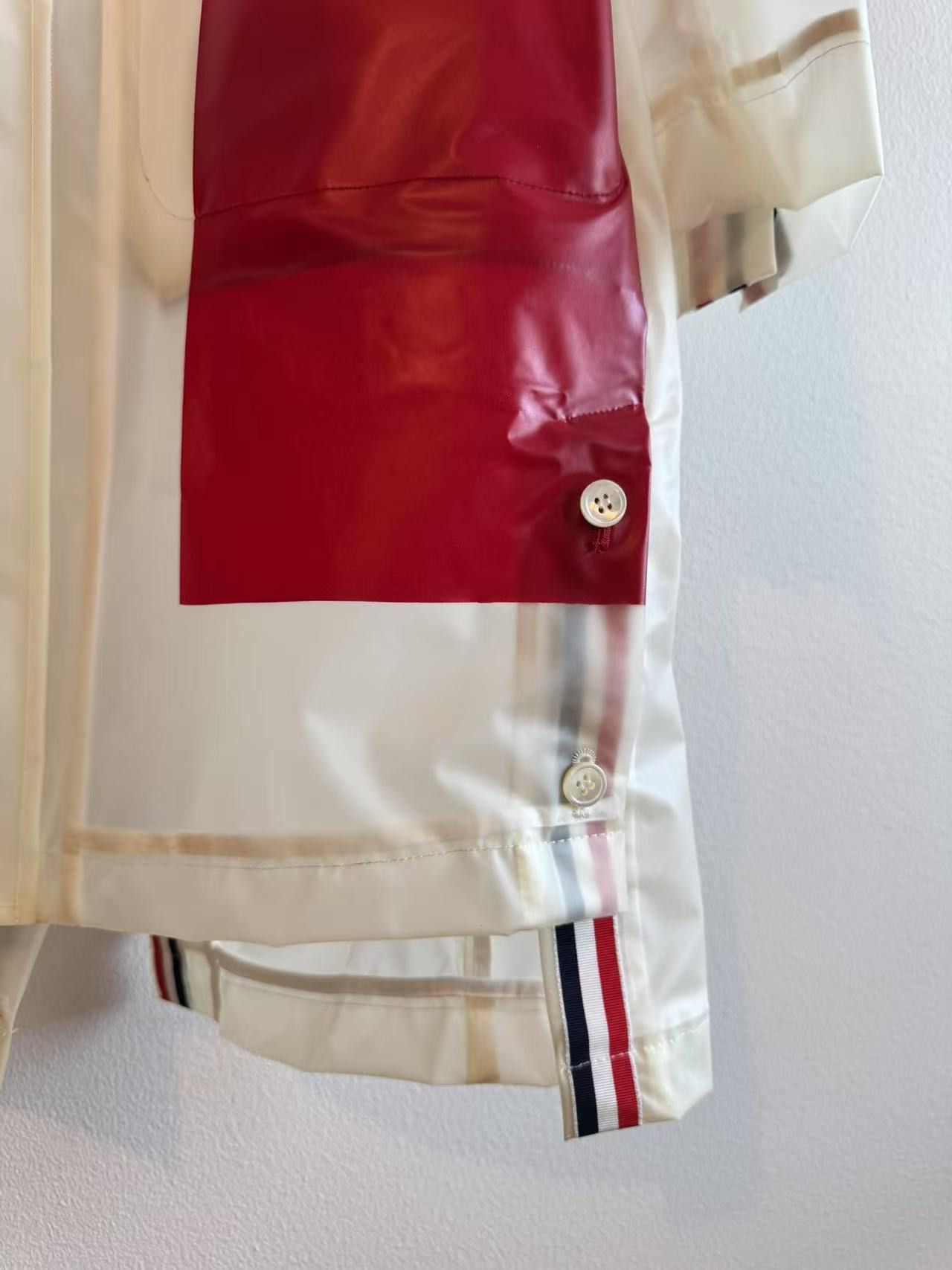 Thom Browne Thom Browne Transparent Stripe Rain Coat Size US M / EU 48-50 / 2 - 10 Thumbnail
