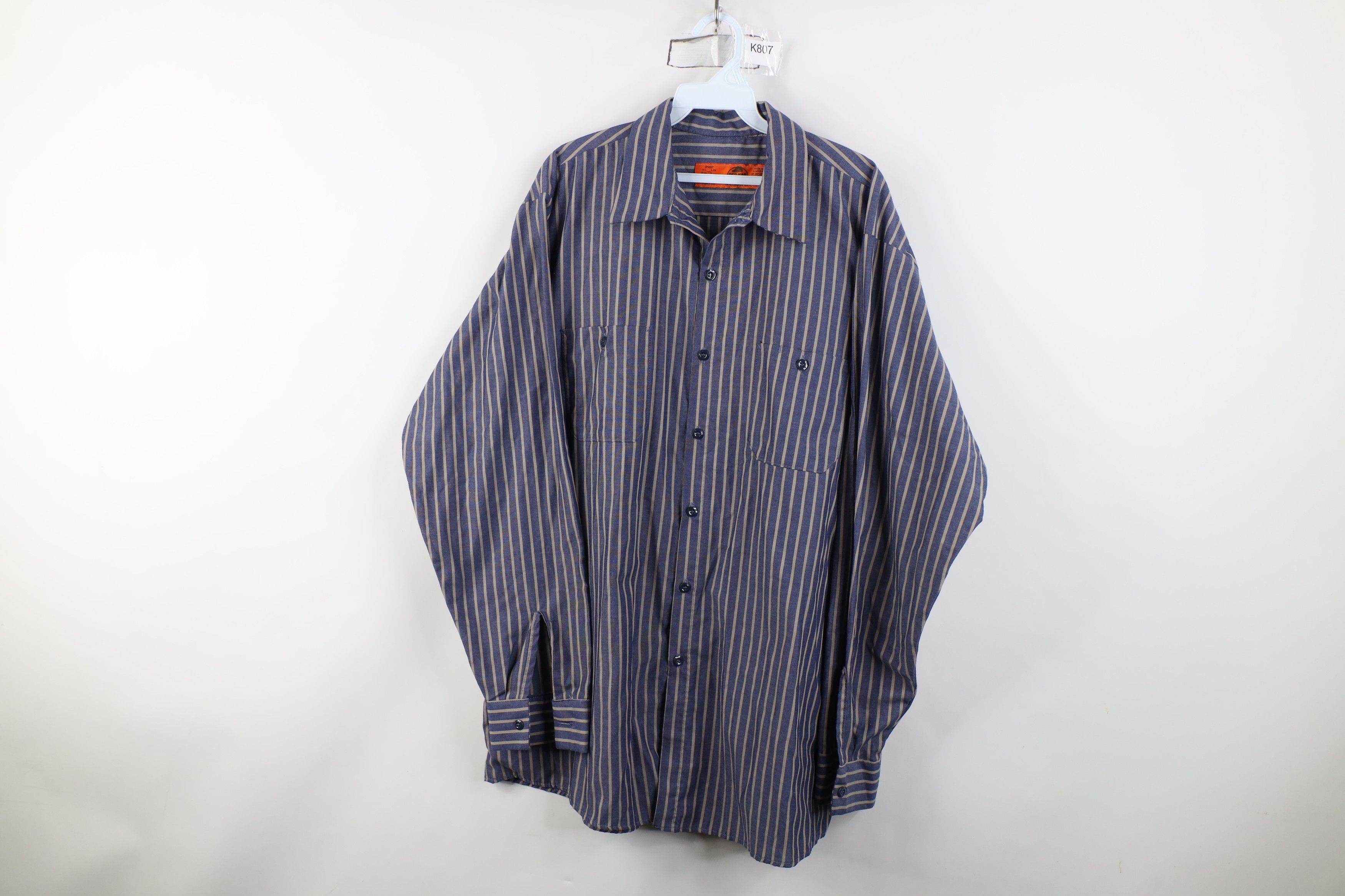 Vintage Vintage 90s Streetwear Workwear Collared Button Shirt Size US XL / EU 56 / 4 - 1 Thumbnail