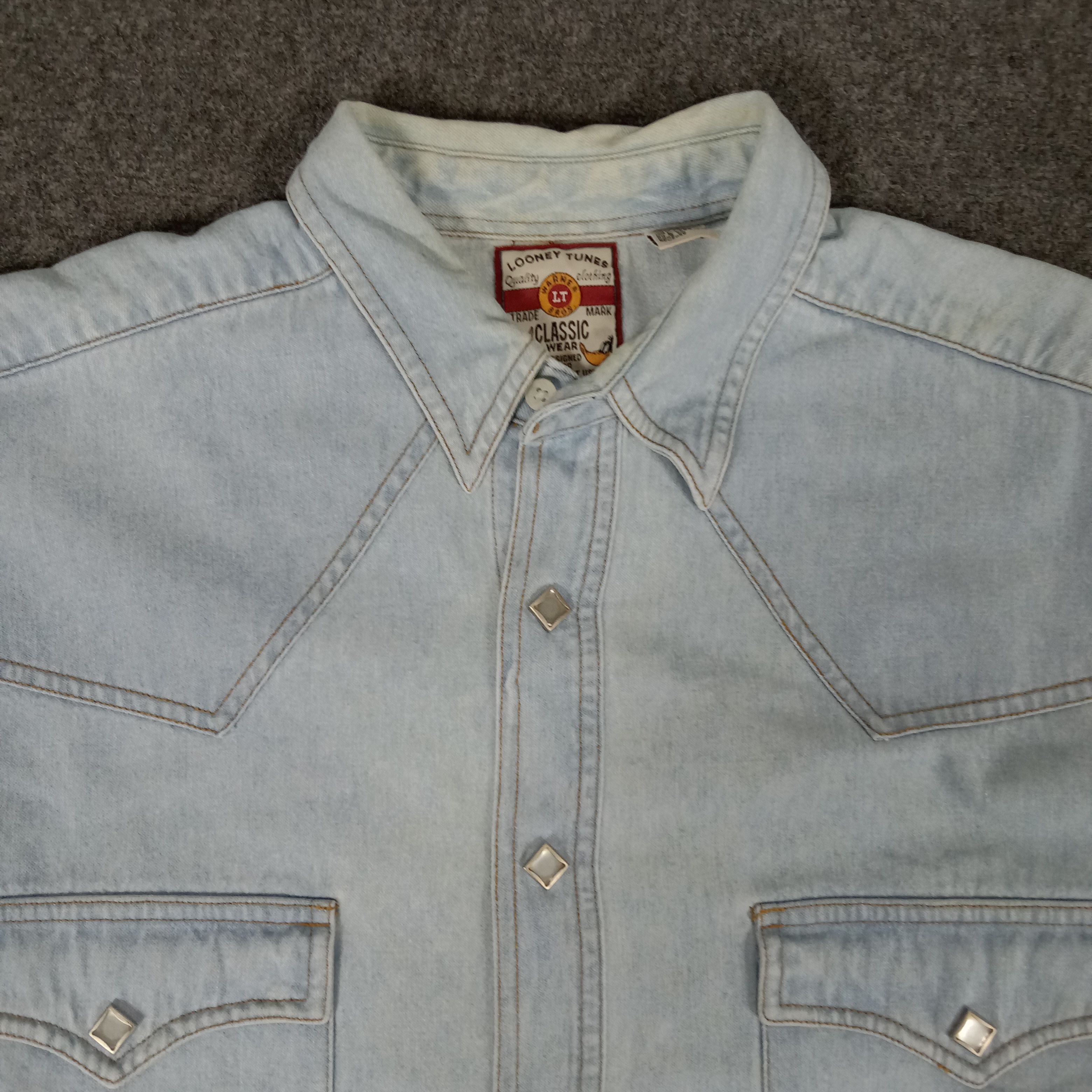 Cartoon Network × Vintage Looney Tunes Classic American Style Embroidery Shirt Size US L / EU 52-54 / 3 - 6 Thumbnail