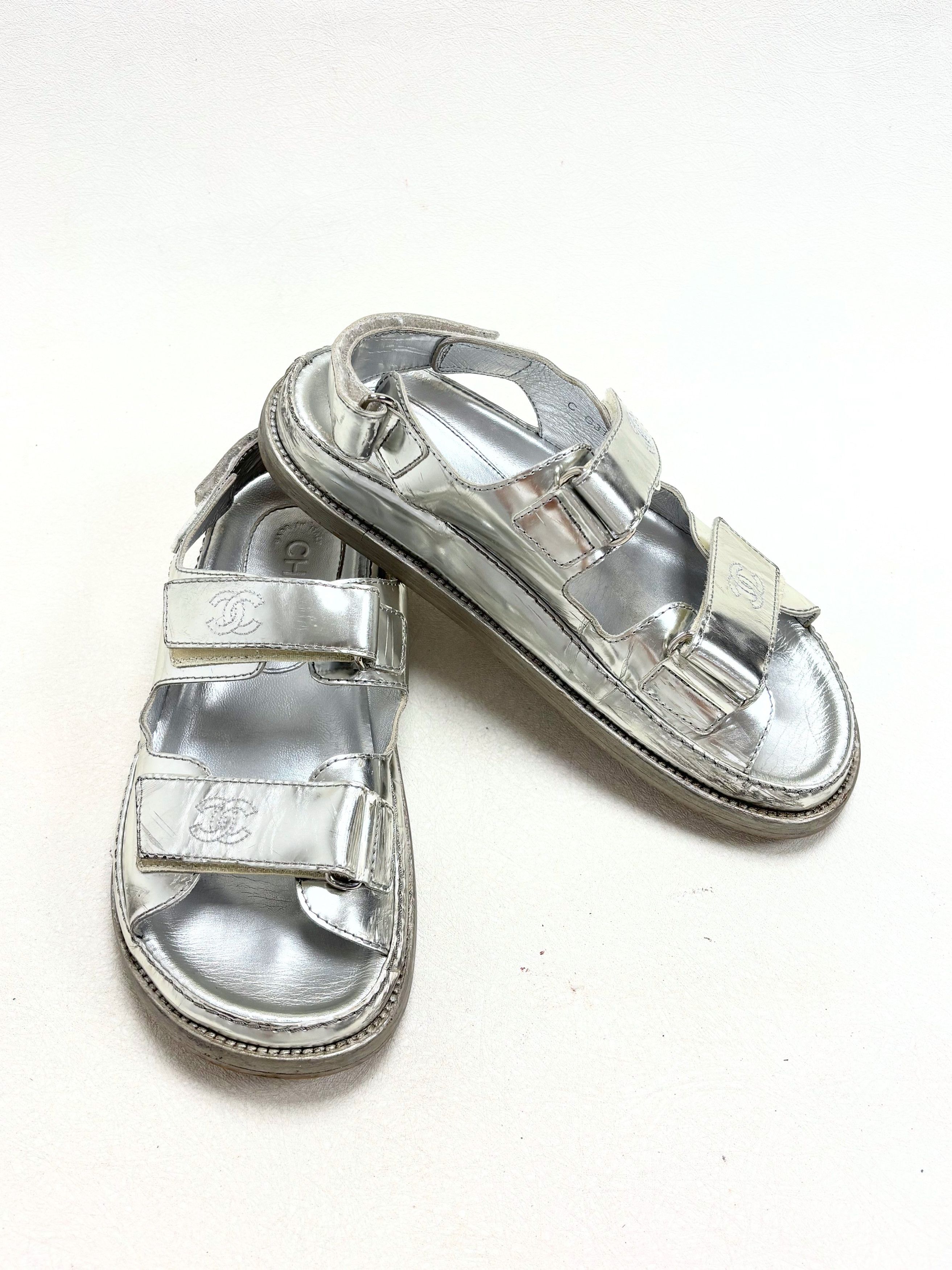 Chanel Sandales Dad Argent Size US 6.5 / IT 36.5 - 1 Thumbnail