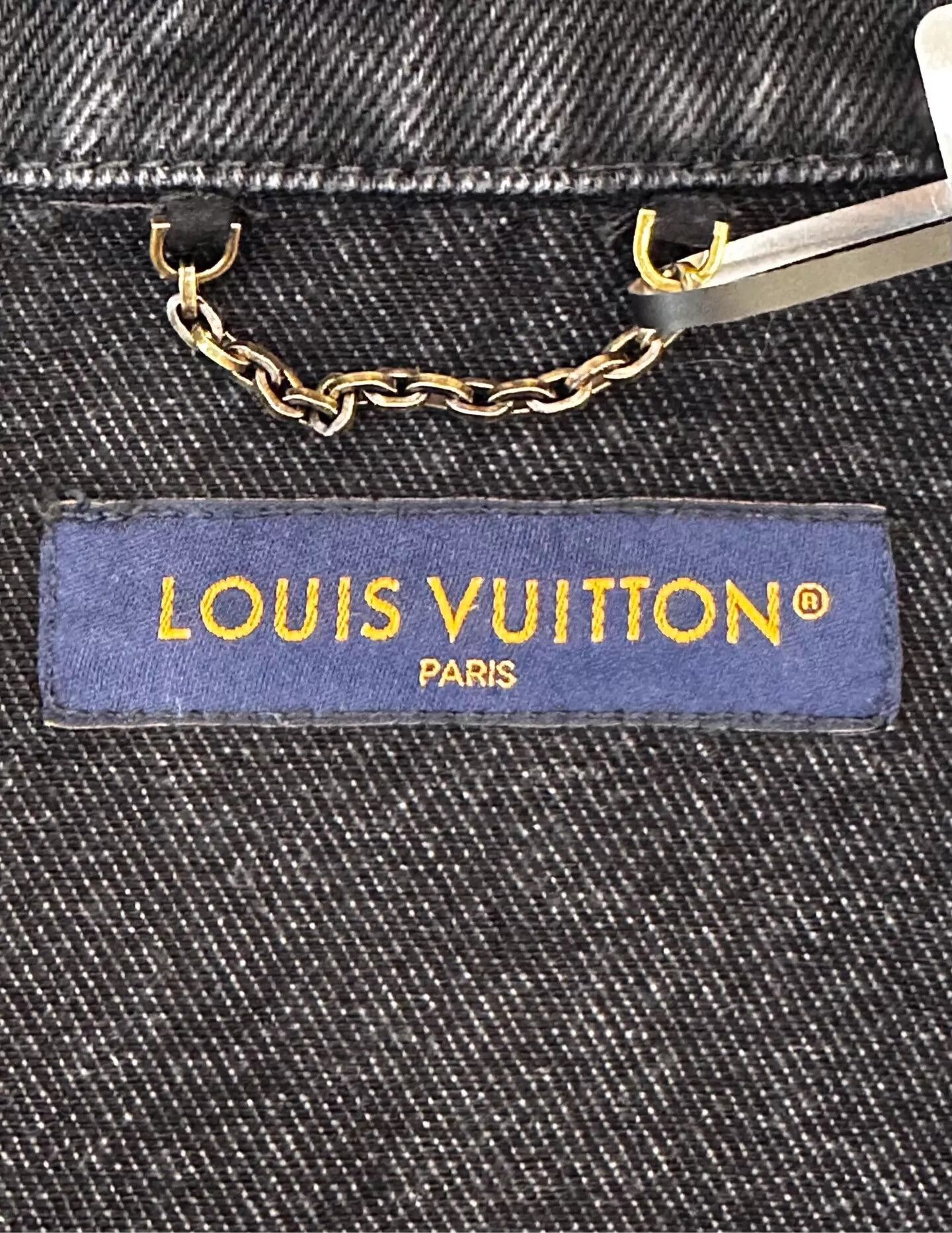 Louis Vuitton LV Men's Black Wash Denim Jacket Monogram Emboss L Size US L / EU 52-54 / 3 - 6 Thumbnail