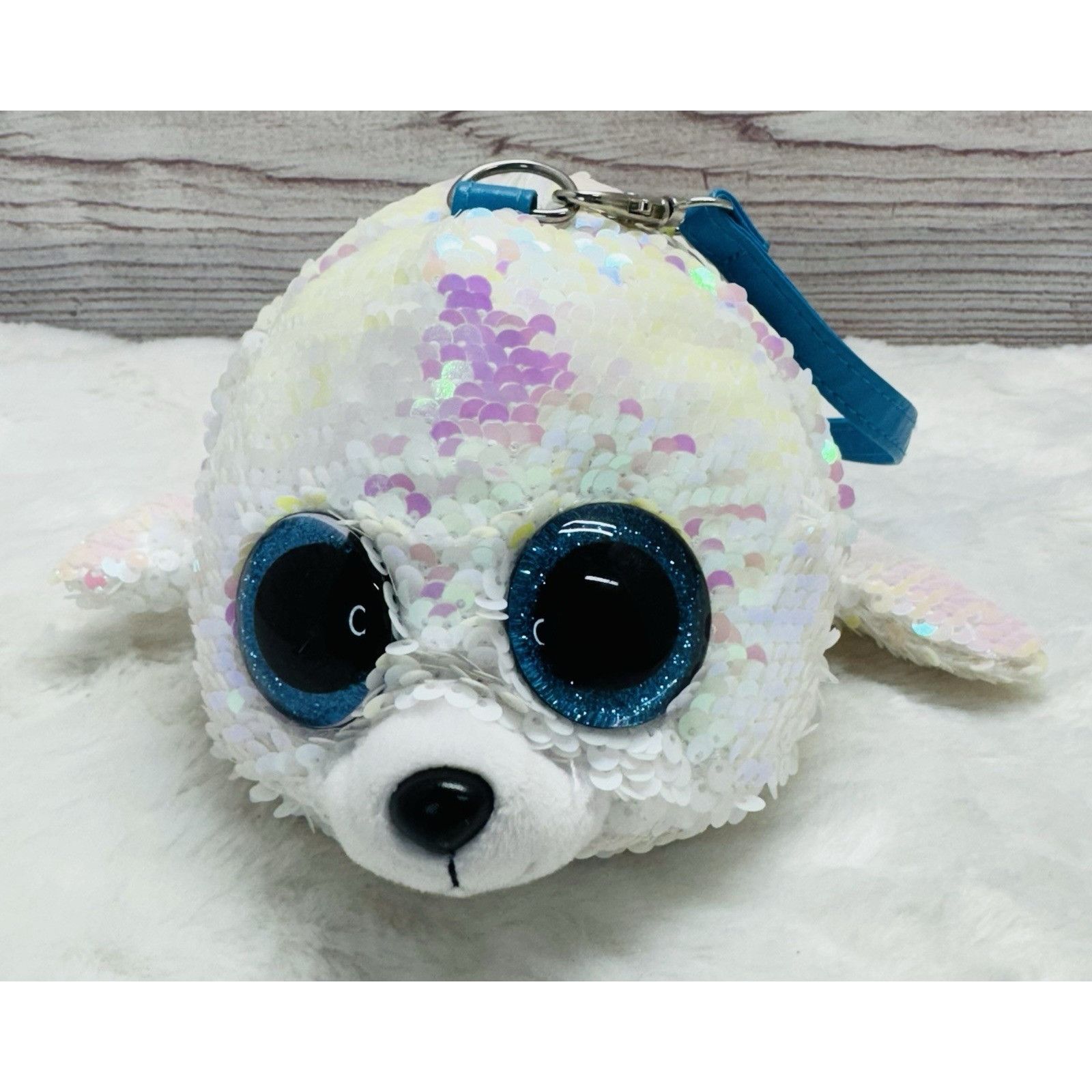 Other TY ICY White Seal 11" Fashion Flippy Sequin Glam Wristlet & Size ONE SIZE - 4 Thumbnail