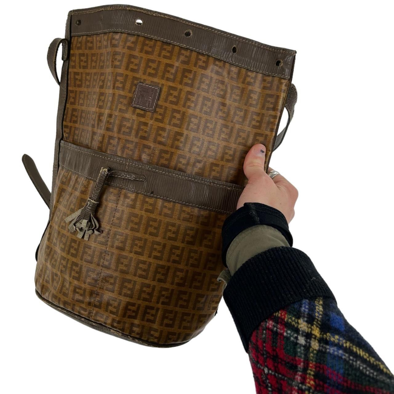Vintage Fendi Monogram Bucket Shoulder Bag