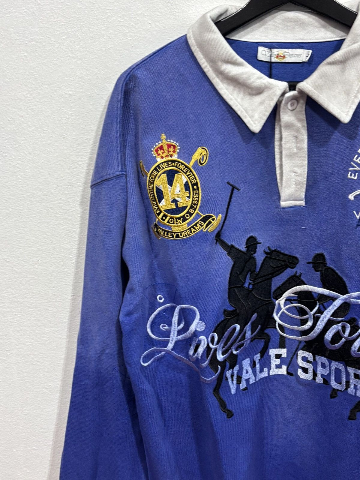Vale Vale Forever Rugby Blue Polo Size US L / EU 52-54 / 3 - 3 Thumbnail