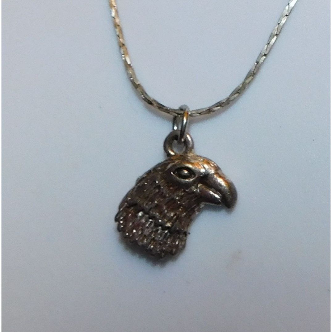Other Witchy Gothic Silver Tone Crow Head Pendant Necklace Size ONE SIZE - 4 Thumbnail