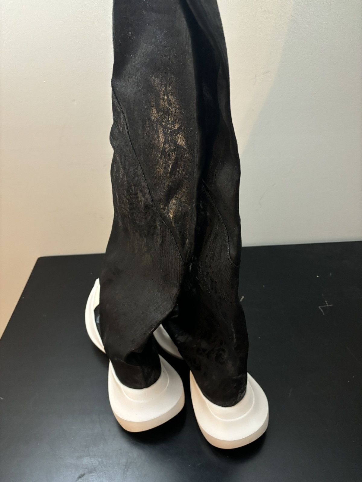 Rick Owens Drkshdw Rick Owens DRKSHDW Abstract Over Knee Slip On Boots Black Size US 11 / EU 44 - 5 Thumbnail