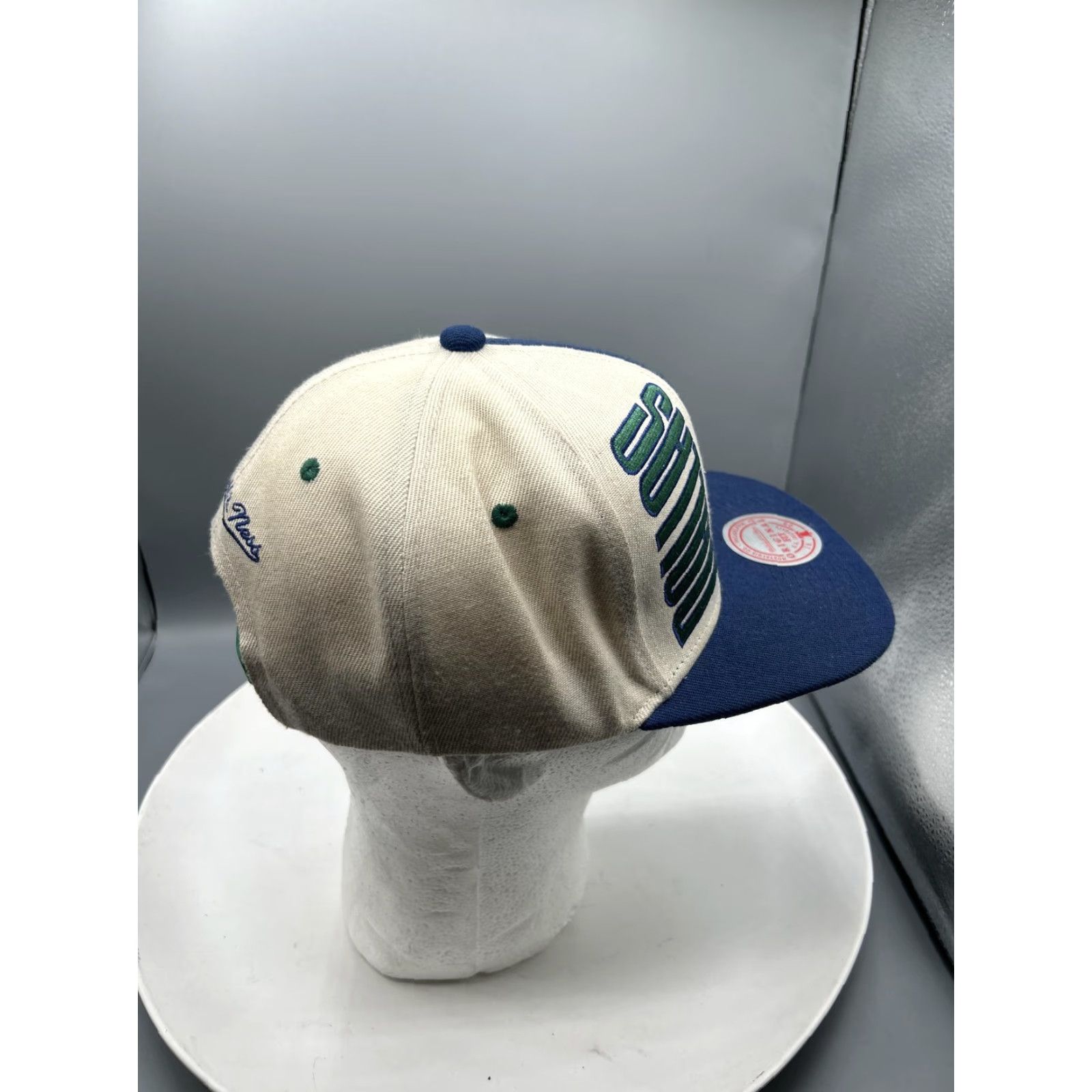 Mitchell & Ness Dallas Mavericks Hat Cap Snap Back Blue White NBA Mens Two Tone - Mitchell & Ness Nostalgia Co. Adjustable One Size Size ONE SIZE - 6 Thumbnail