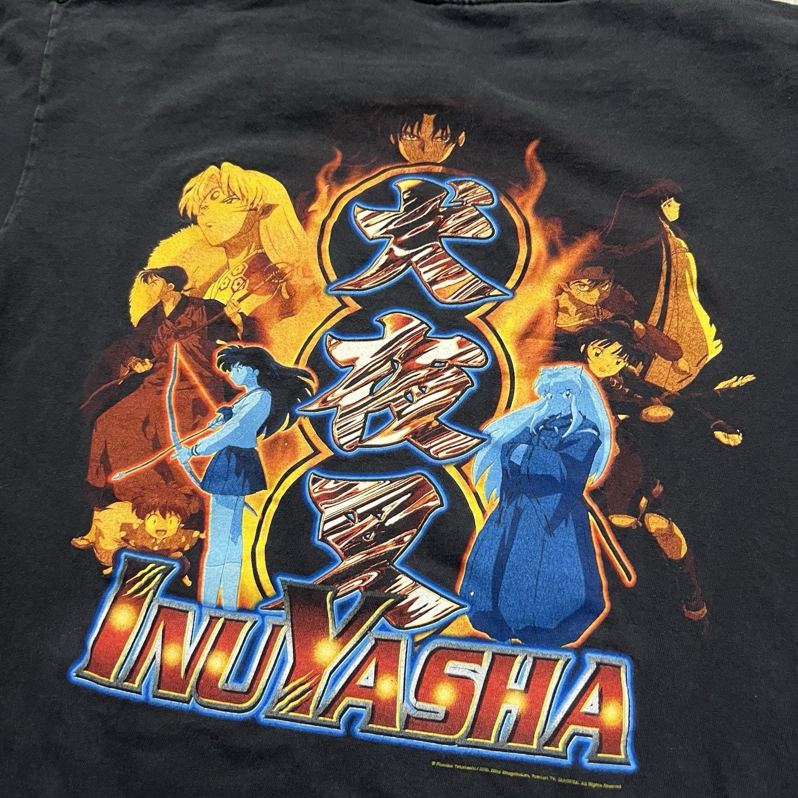 Gildan VTG Inuyasha Anime T Shirt Faded Black Japanese Manga Large Size US L / EU 52-54 / 3 - 4 Thumbnail