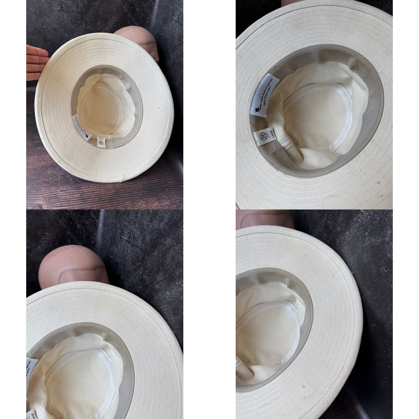 Vintage New York Hat& Cap co. White Bucket Traveller Hat L 56cm Men Baseball Cap Buckets Hat Size ONE SIZE - 10 Thumbnail