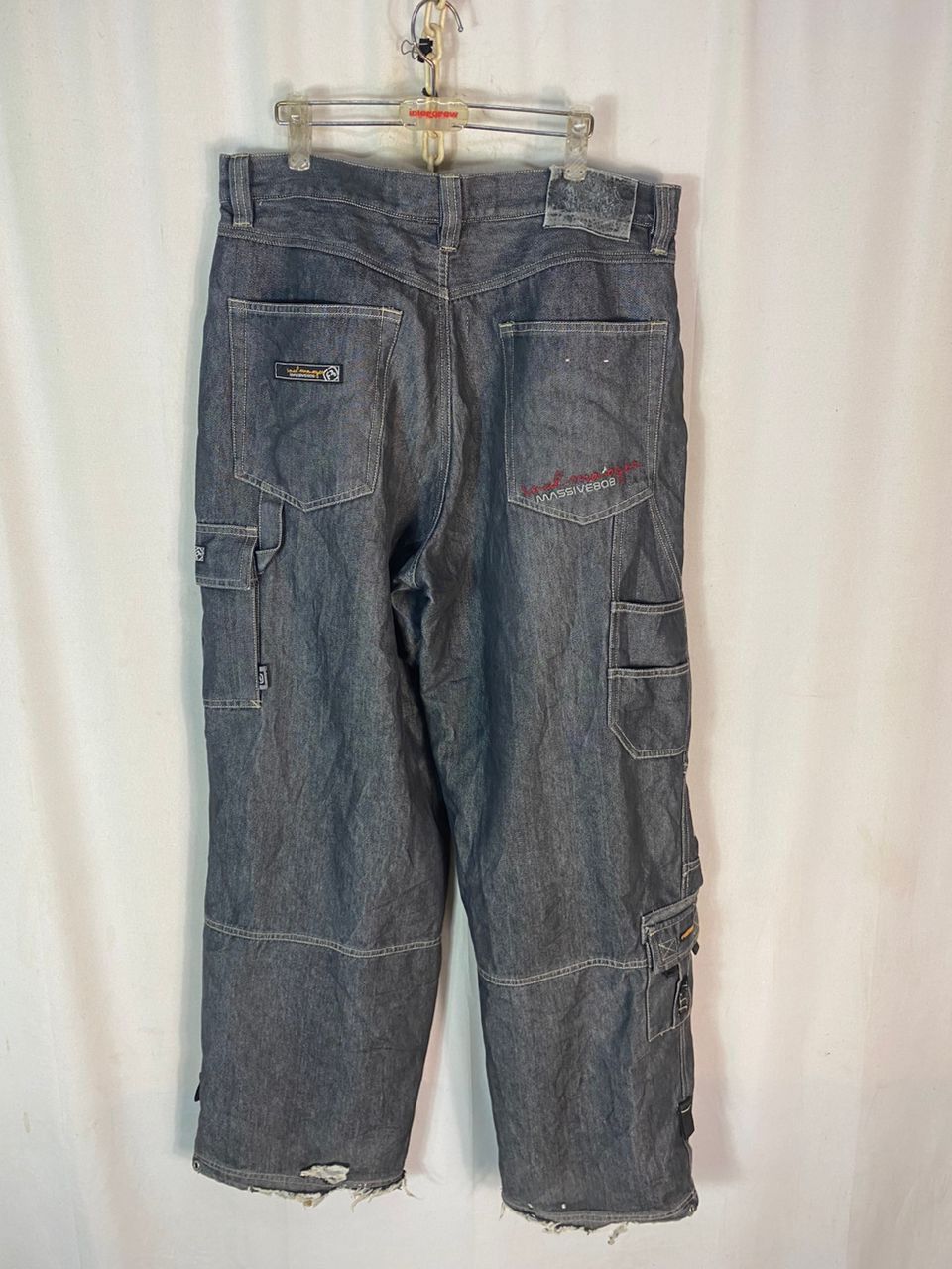 Other Freaky massive distressed denim baggy cargo pants Size US 36 / EU 52 - 6 Thumbnail