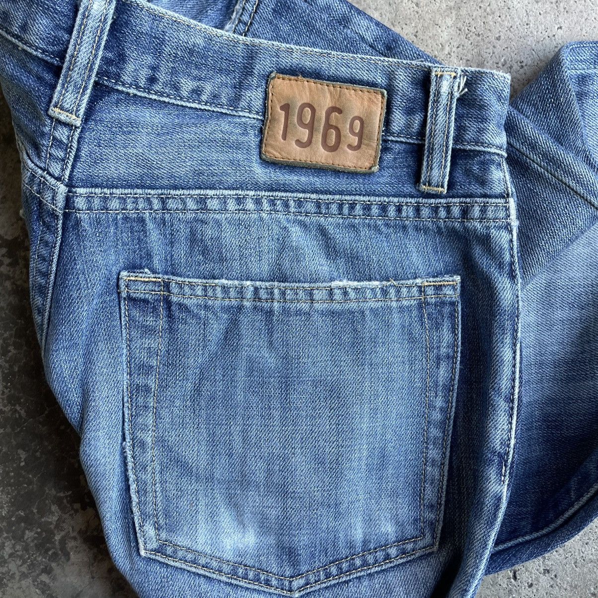Gap 🔥Vintage Gap Stoned Washed Straight Cut Distress Denim Jeans Size US 31 - 12 Thumbnail