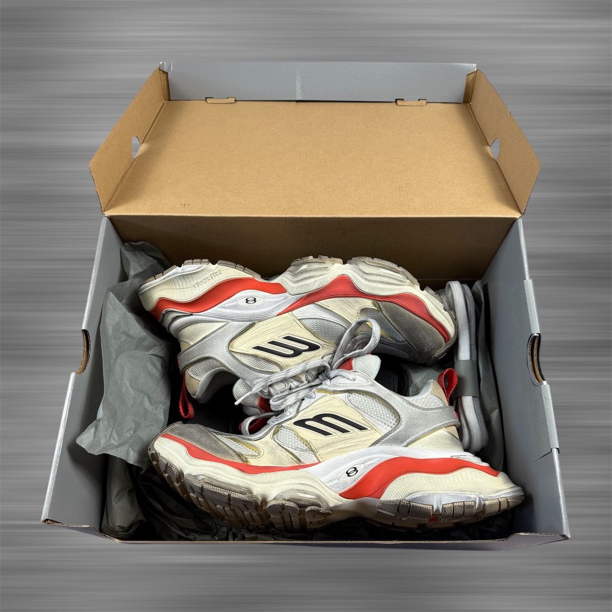 Balenciaga Balenciaga Cargo Distressed ‘Red/White’ Shoes Size US 9.5 / EU 42-43 - 7 Thumbnail